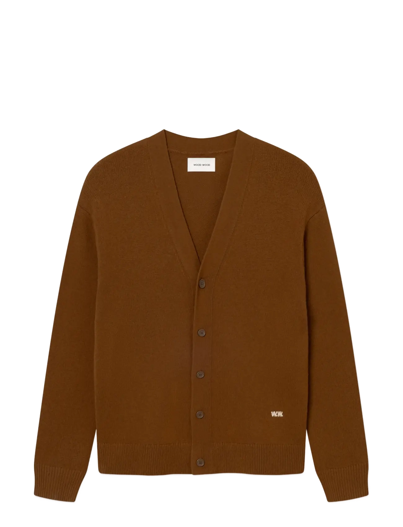 WOOD WOOD WWlogo cardigan 25298 - Strickmode - DESERT PALM / brown