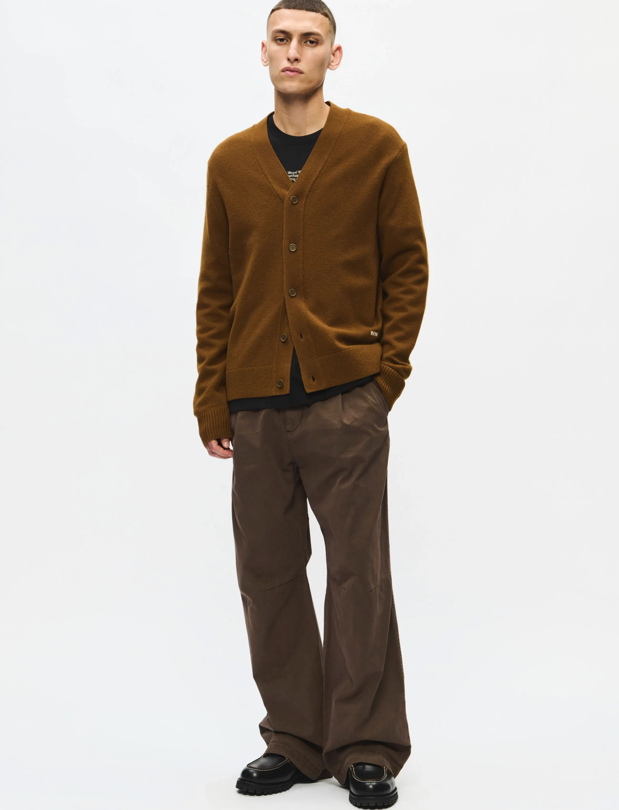 WOOD WOOD - WWlogo cardigan 25298 - strickjacken - desert palm - 2