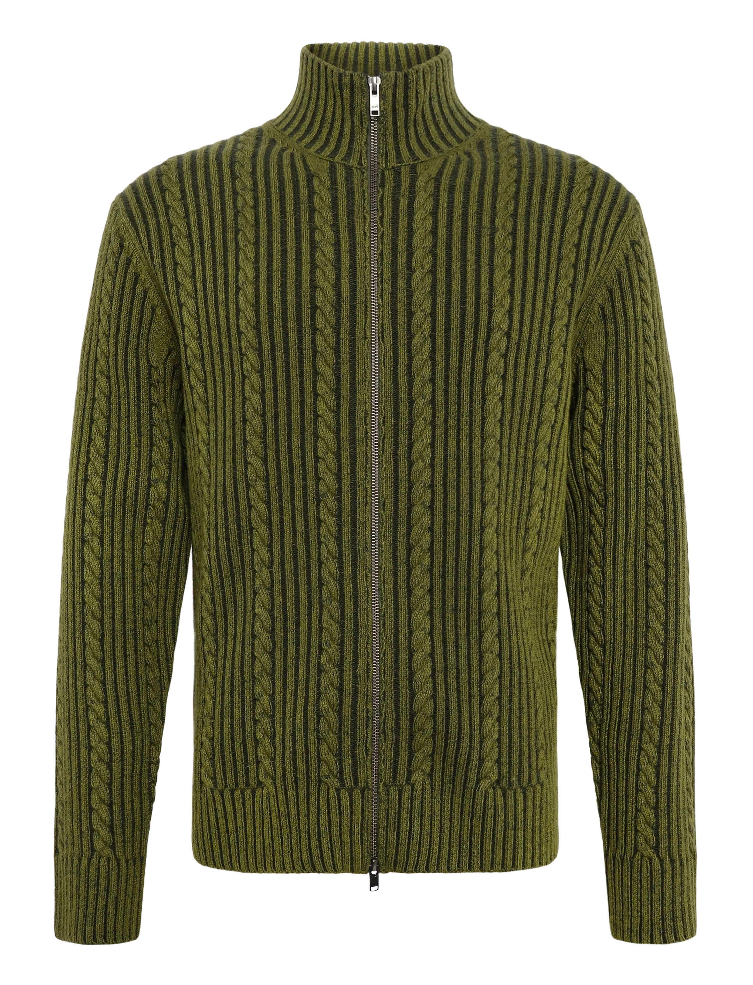 WOOD WOOD WWBram zipper 25472 - Kleidung - DEEP DEPTHS MELANGE / khaki/green