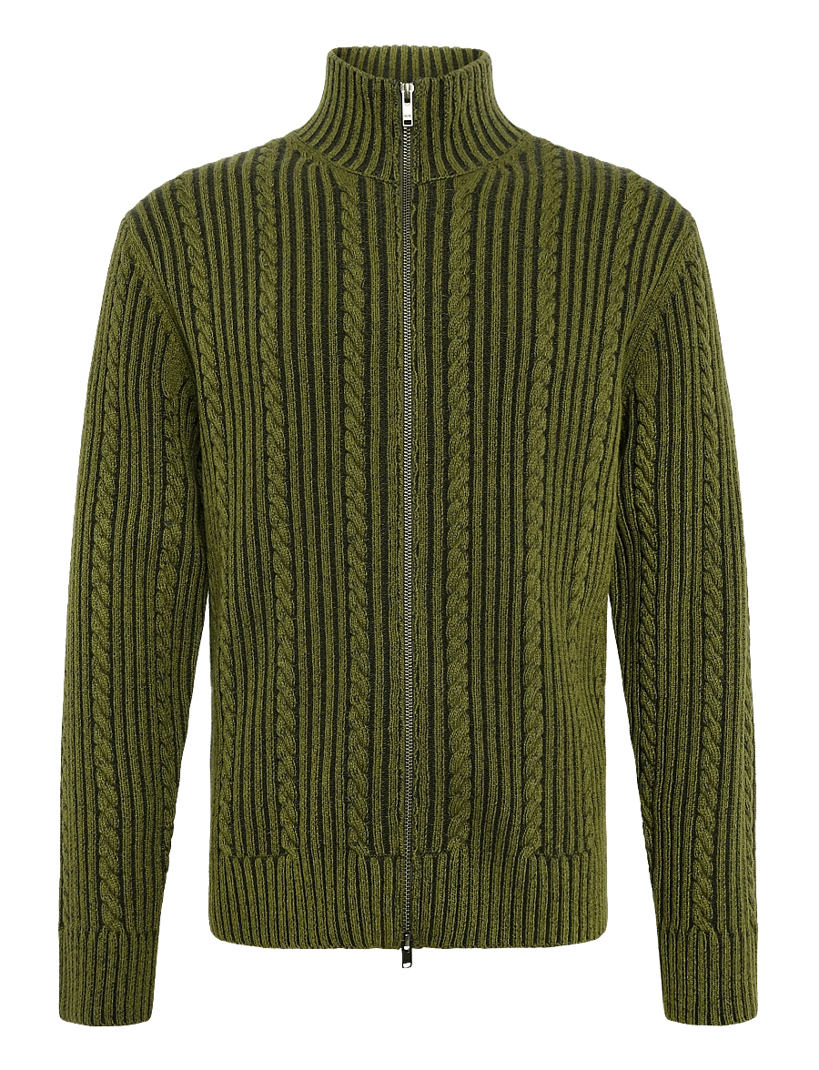 WOOD WOOD - WWBram zipper 25472 - cardigans - deep depths melange - 0