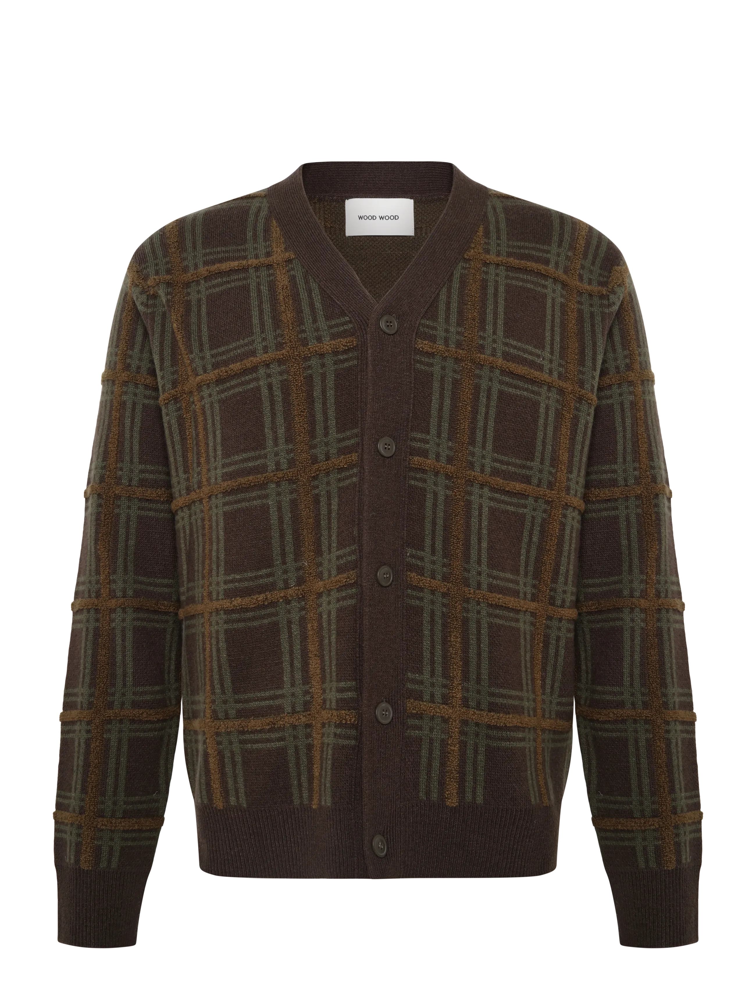 WOOD WOOD WWVim cardigan 25476 - Strickjacken - DELICIOSO CHECK / brown