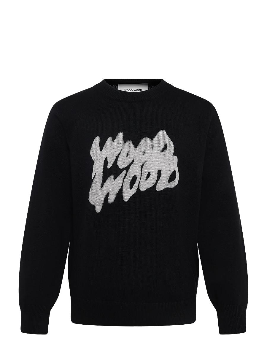 WOOD WOOD - WWCloud crew neck 25375 - rund hals - black - 1
