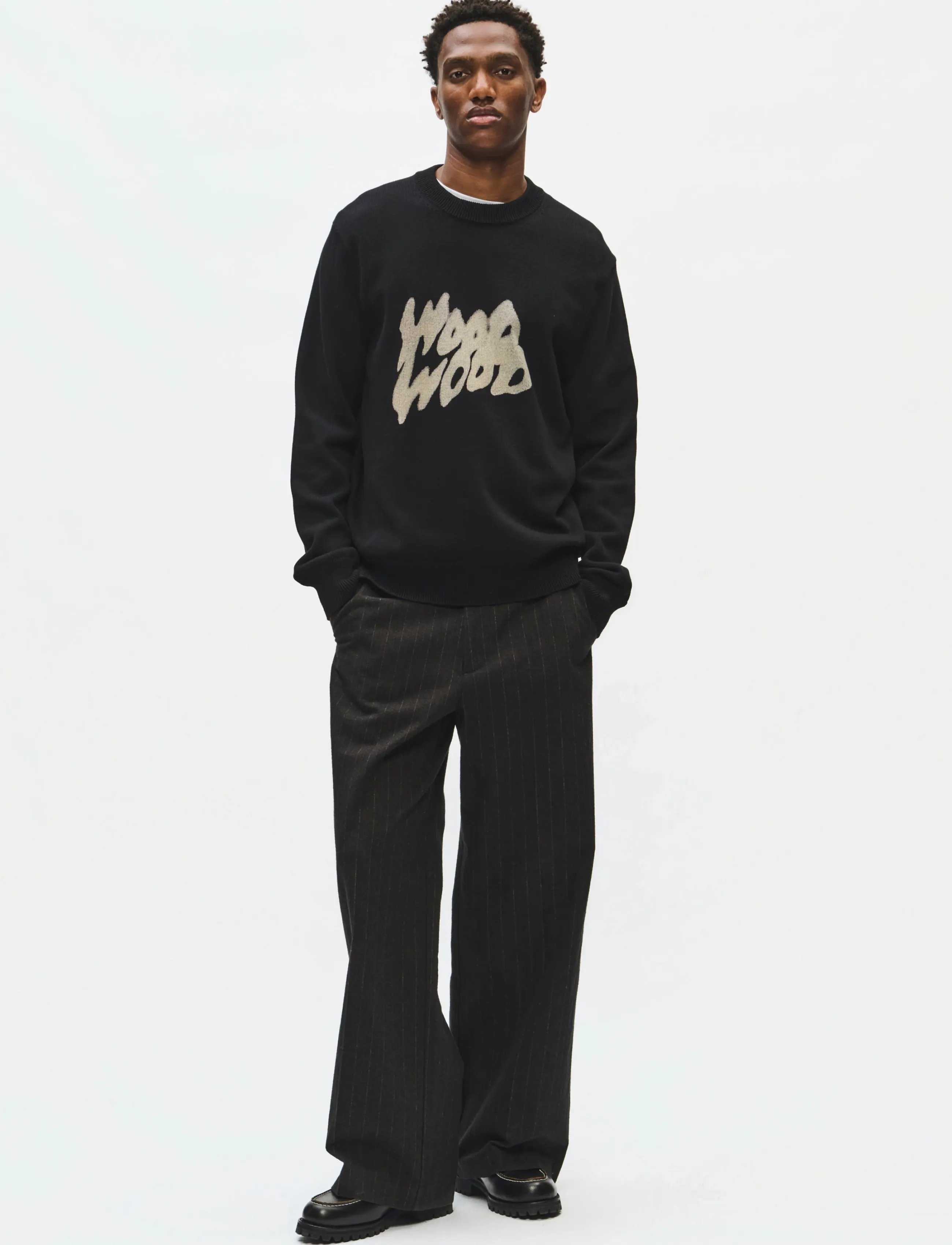 WOOD WOOD WWCloud crew neck 25375 - Kleidung - BLACK / black