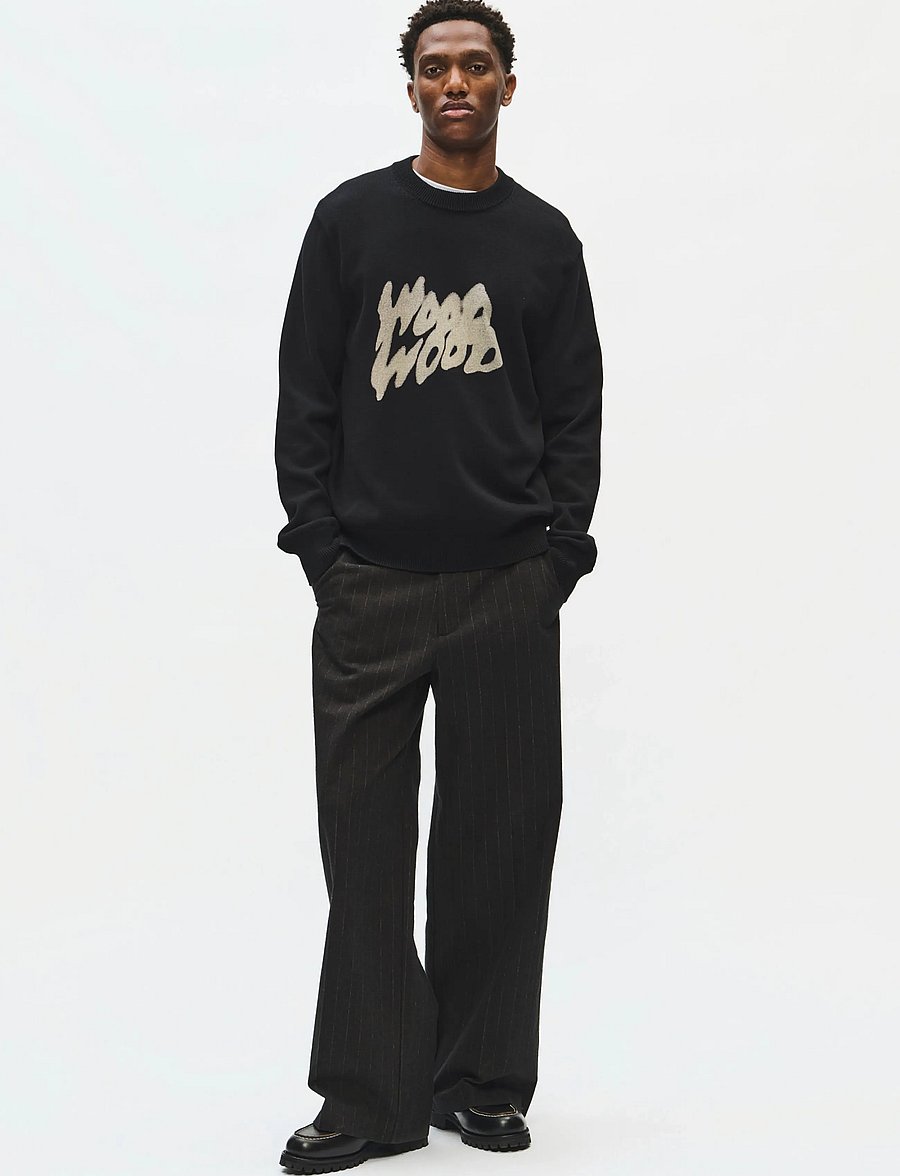 WOOD WOOD - WWCloud crew neck 25375 - rund hals - black - 0