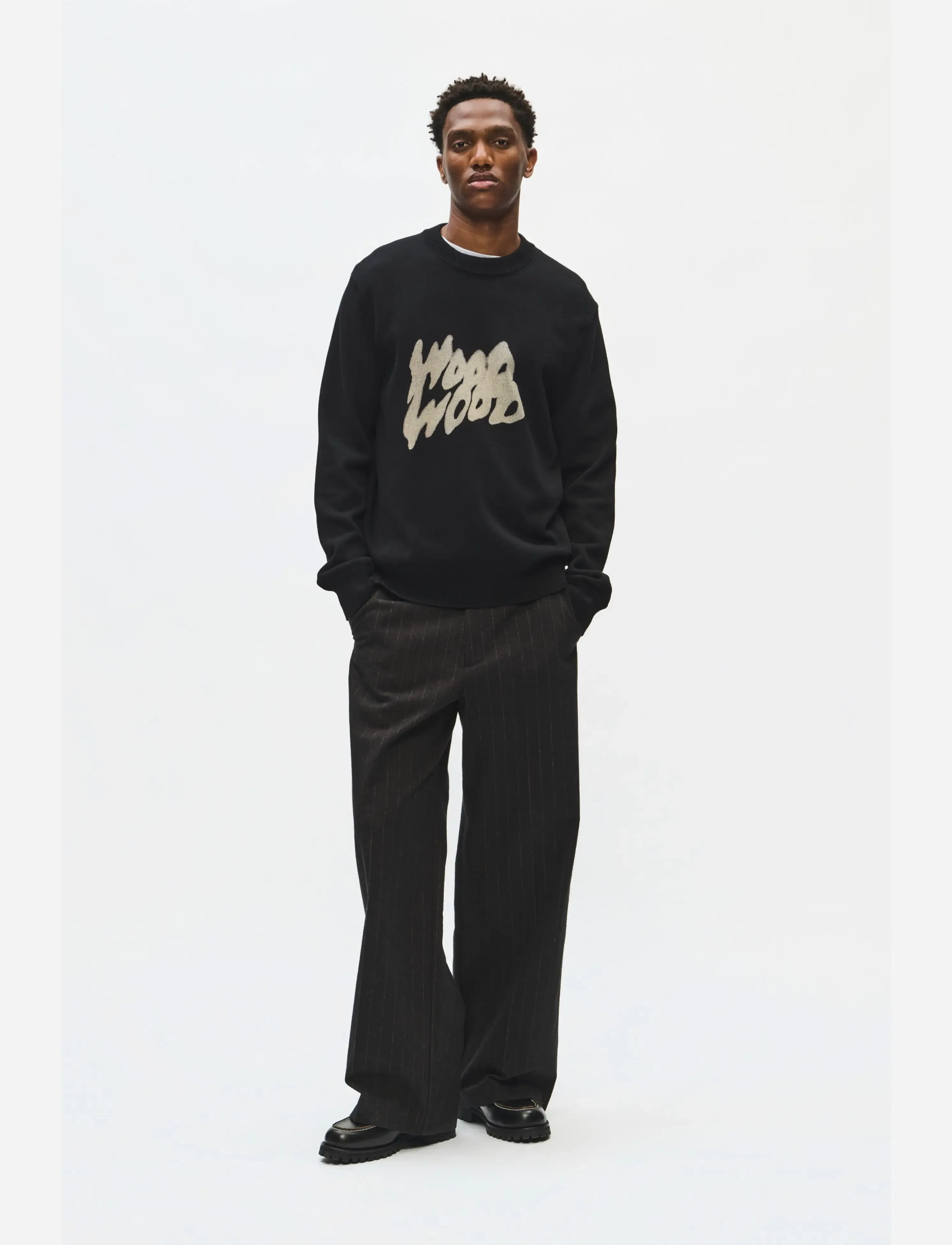 WOOD WOOD - WWCloud crew neck 25375 - black - 3
