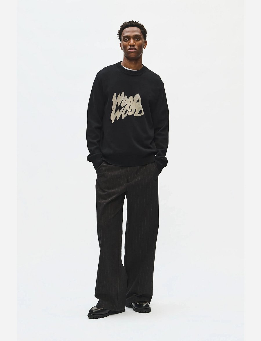 WOOD WOOD - WWCloud crew neck 25375 - rund hals - black - 3