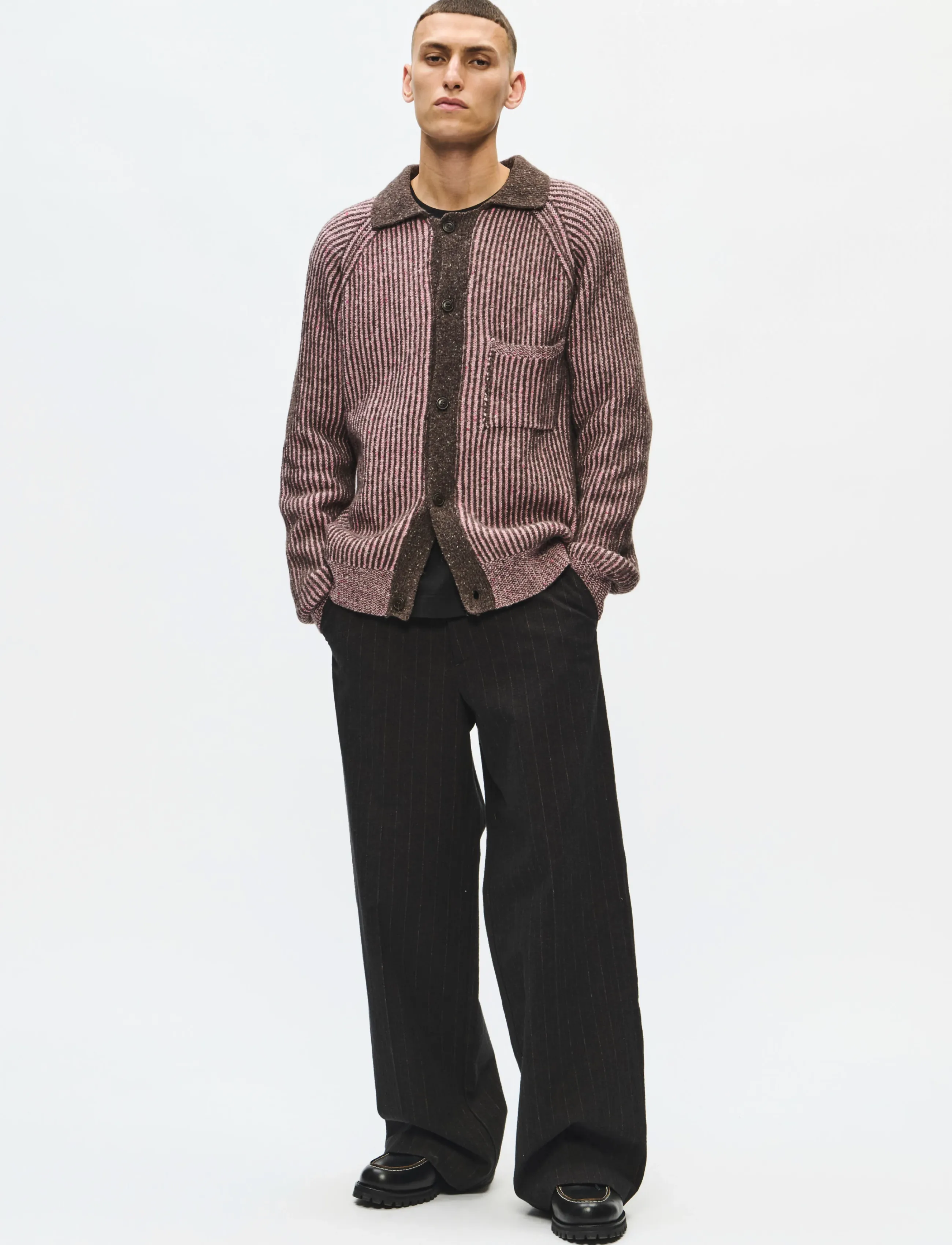 WOOD WOOD - WWSylvester cardigan 25487 - moonlite mauve melange - 3