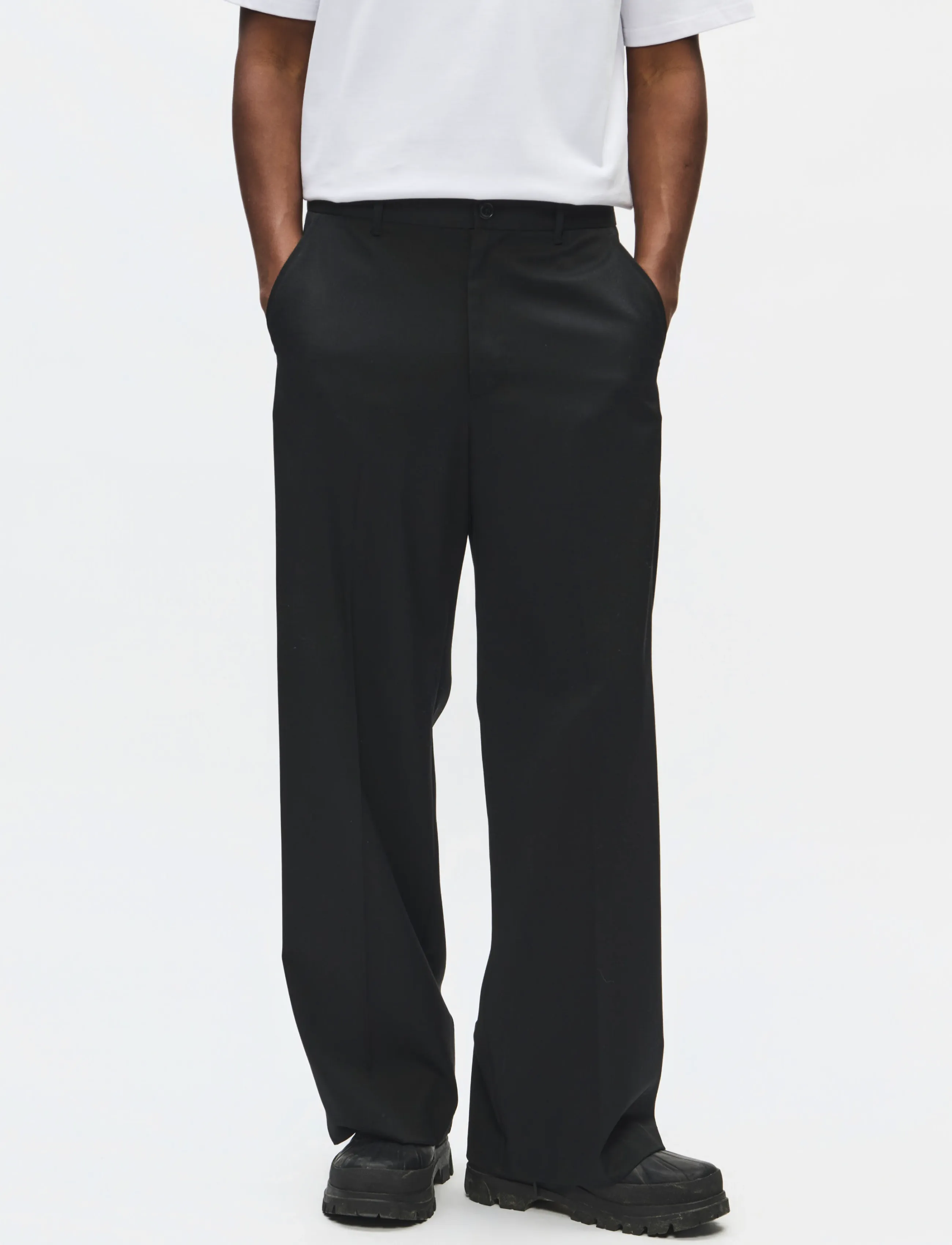 WOOD WOOD WWLuca trousers 25458 - Shop efter stil - BLACK / black