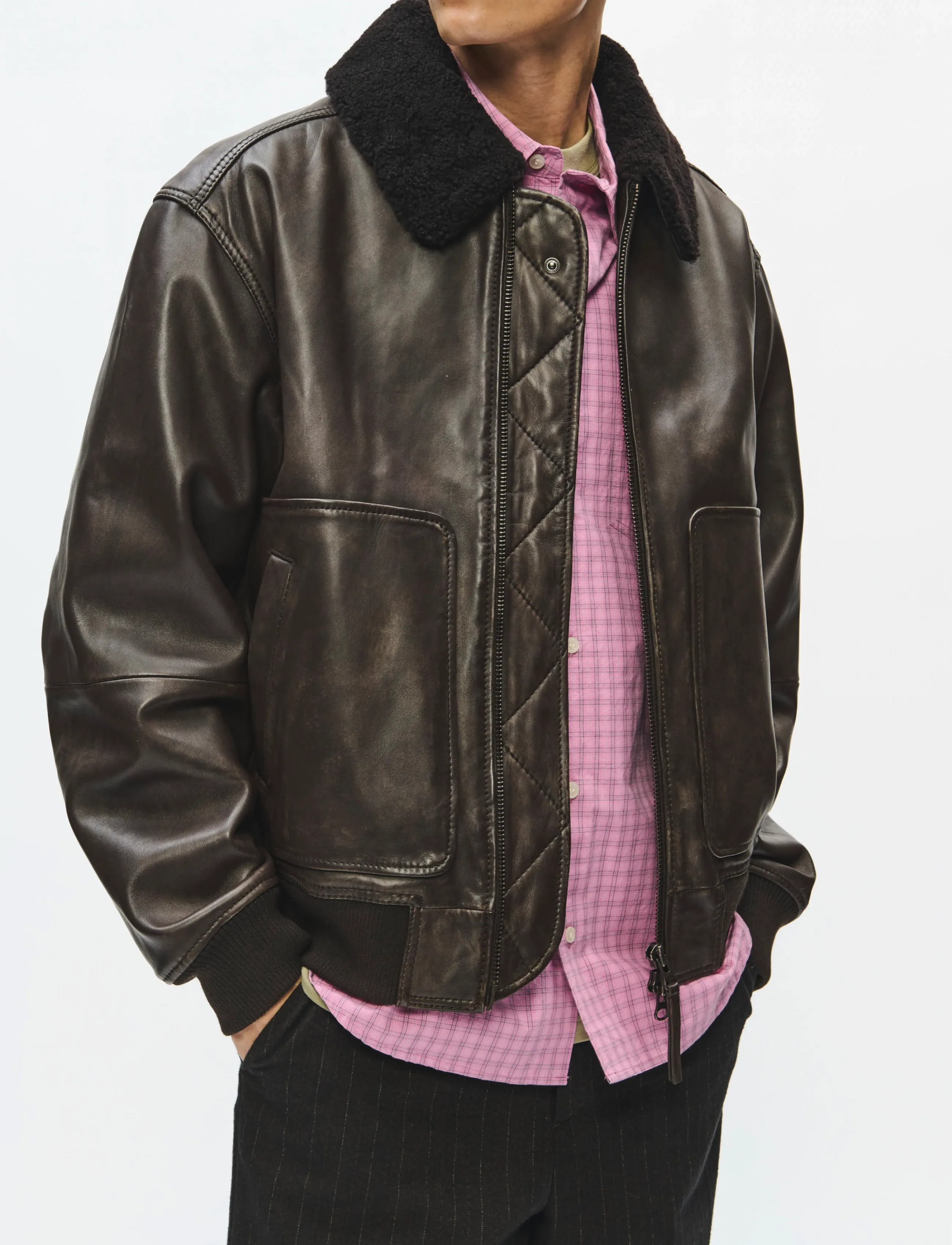 WOOD WOOD WWKrede x bomber 25478 - Uus - WORN BROWN / brown