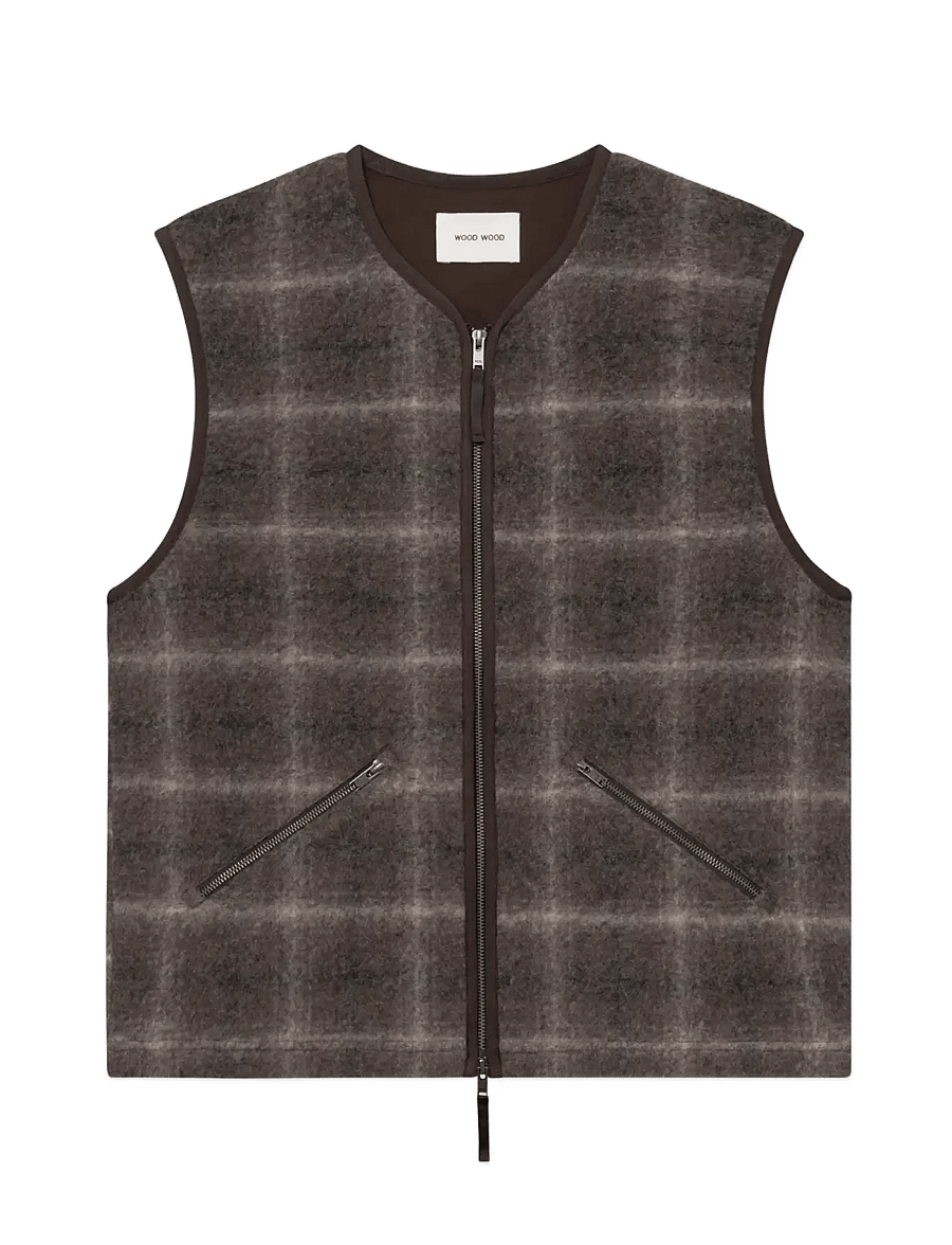 WOOD WOOD - WWEik vest 25480 - teddy sweaters - delicioso check - 1