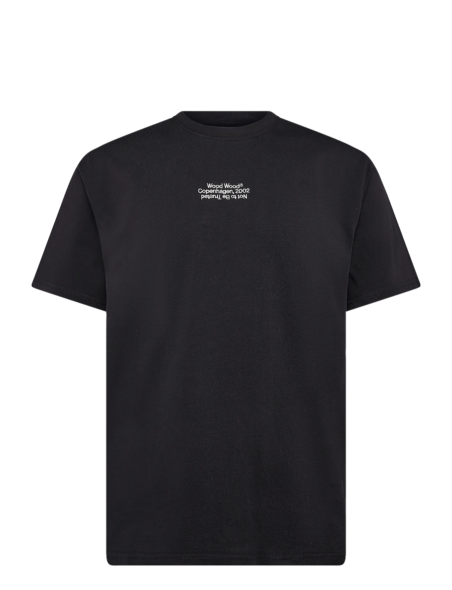 WOOD WOOD - WWOliver tee 25490 - kurzärmelige t-shirts - black - 1