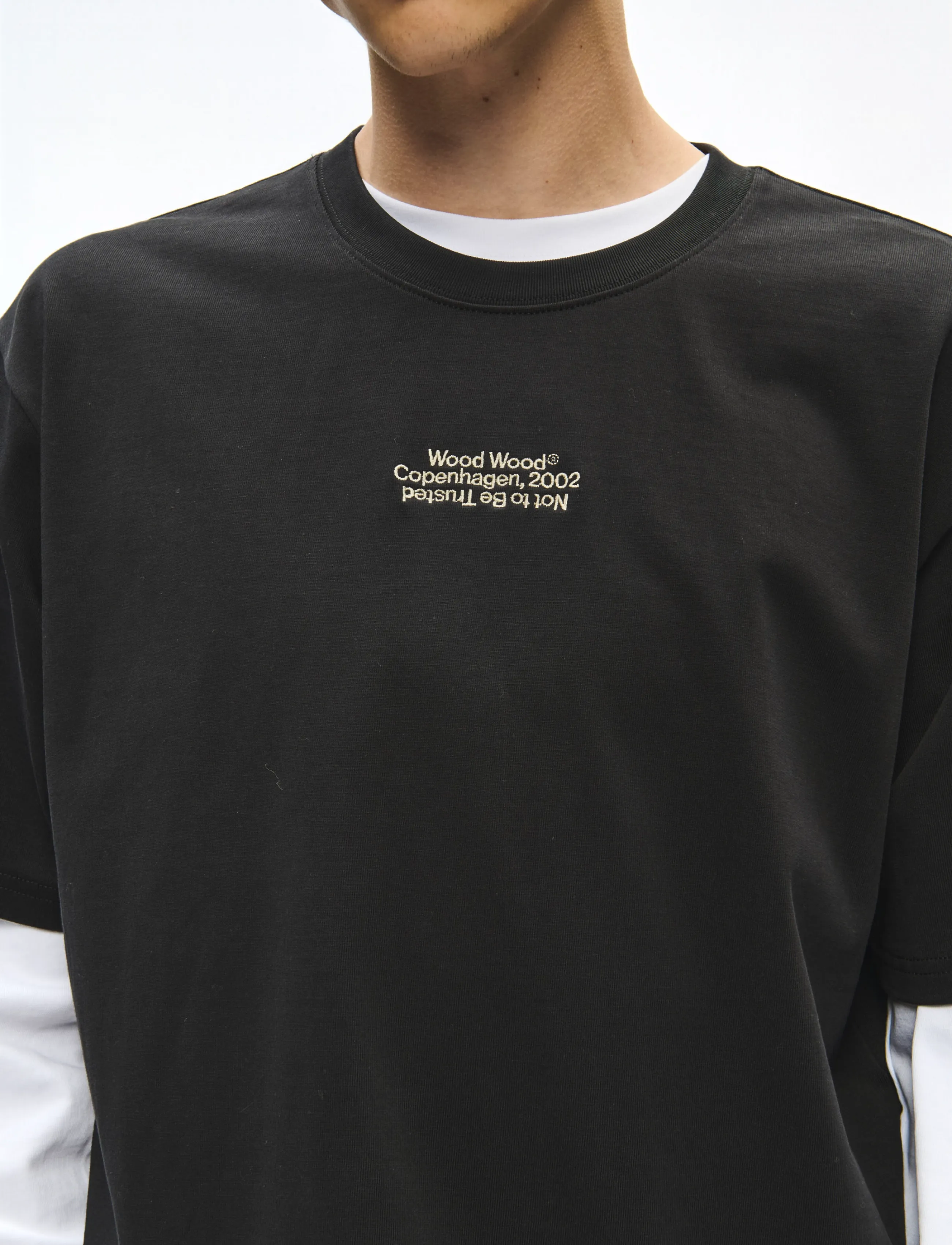 WOOD WOOD - WWOliver tee 25490 - lühikeste varrukatega t-särgid - black - 4
