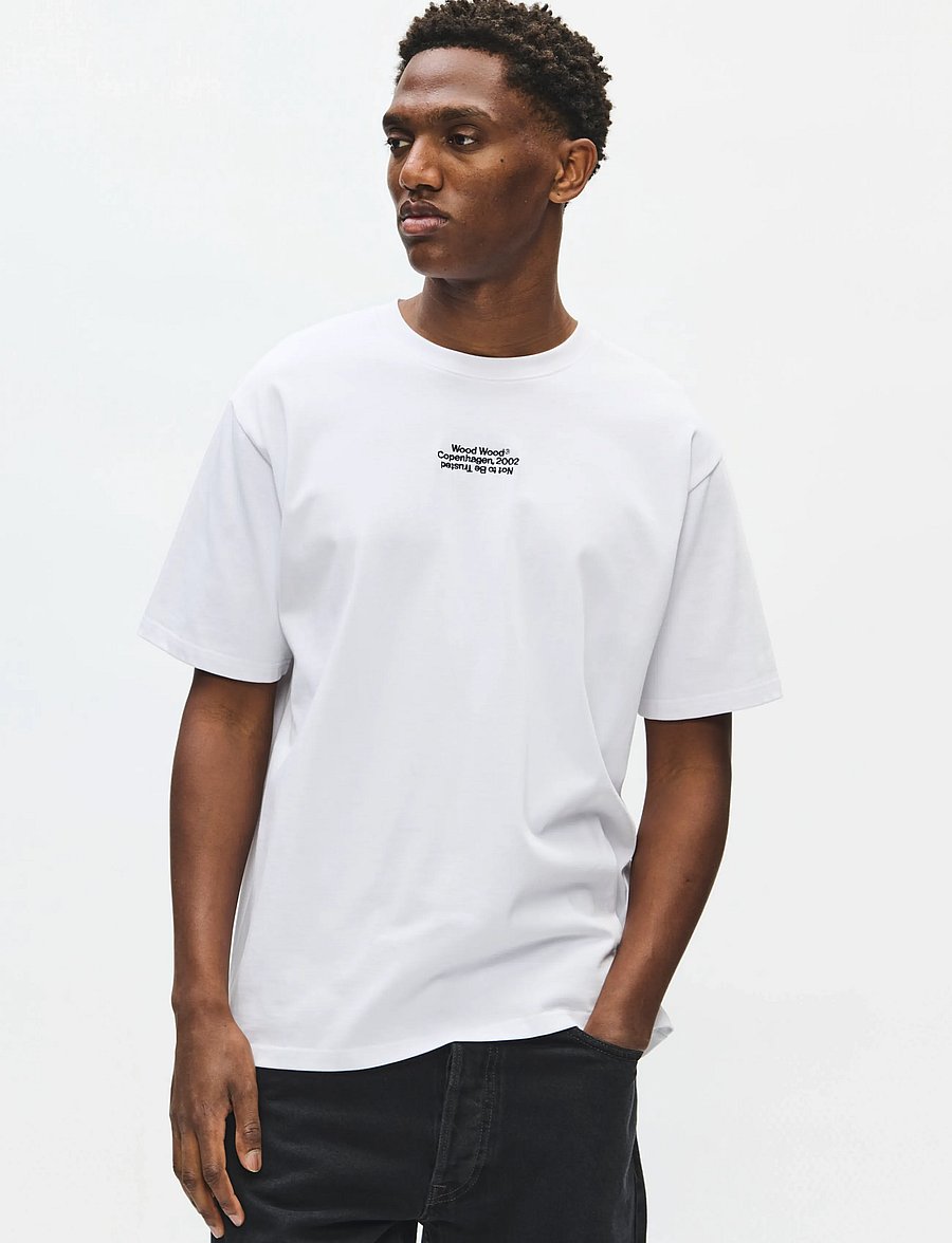 WOOD WOOD - WWOliver tee 25490 - kurzärmelige t-shirts - bright white - 0