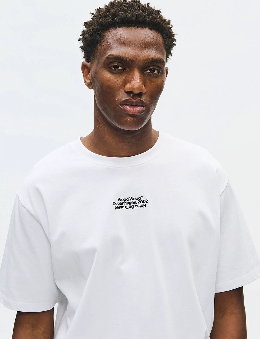 WOOD WOOD - WWOliver tee 25490 - kurzärmelige t-shirts - bright white - 4