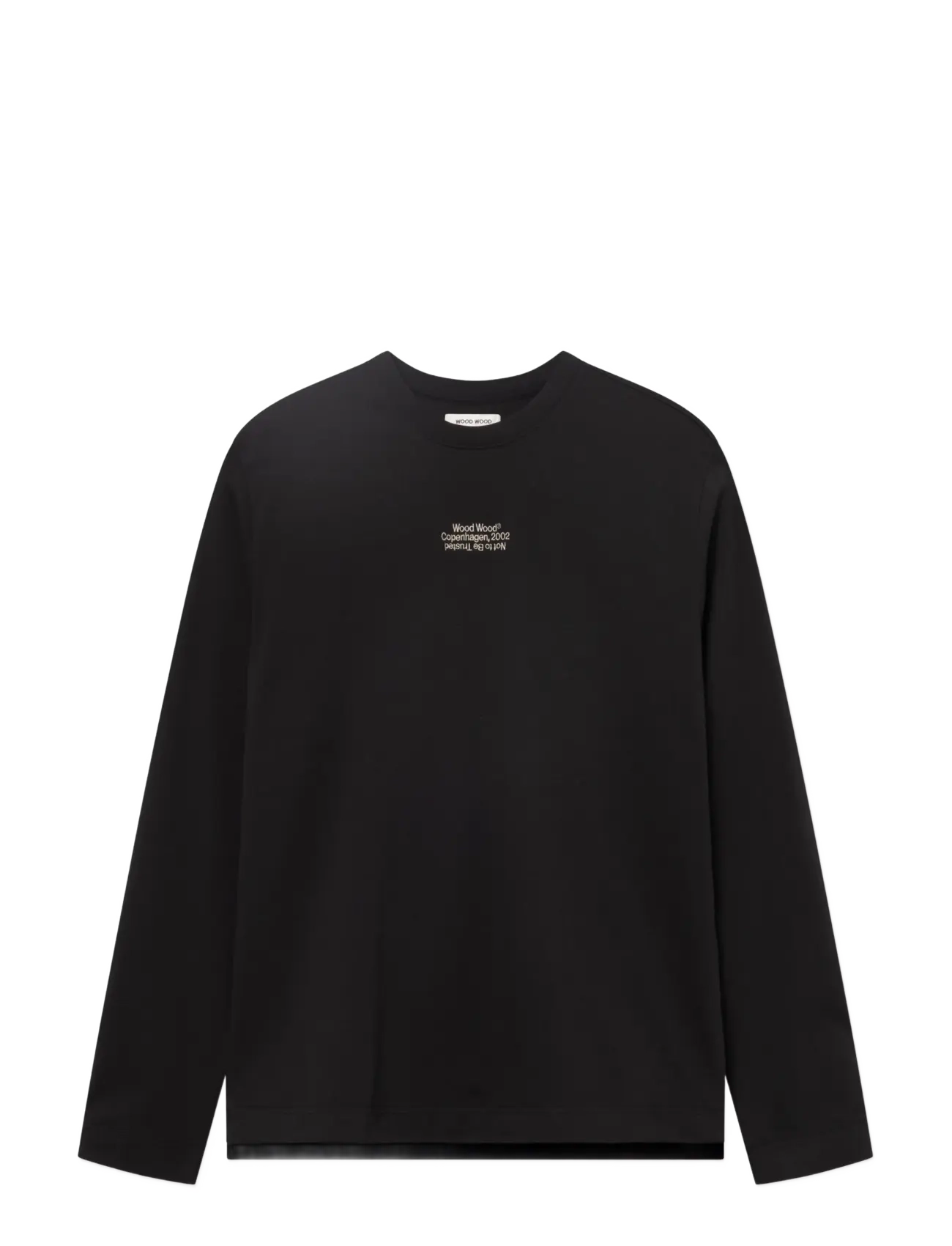 WOOD WOOD - WWRyan LS tee 25490 - långärmade t-shirts - black - 1