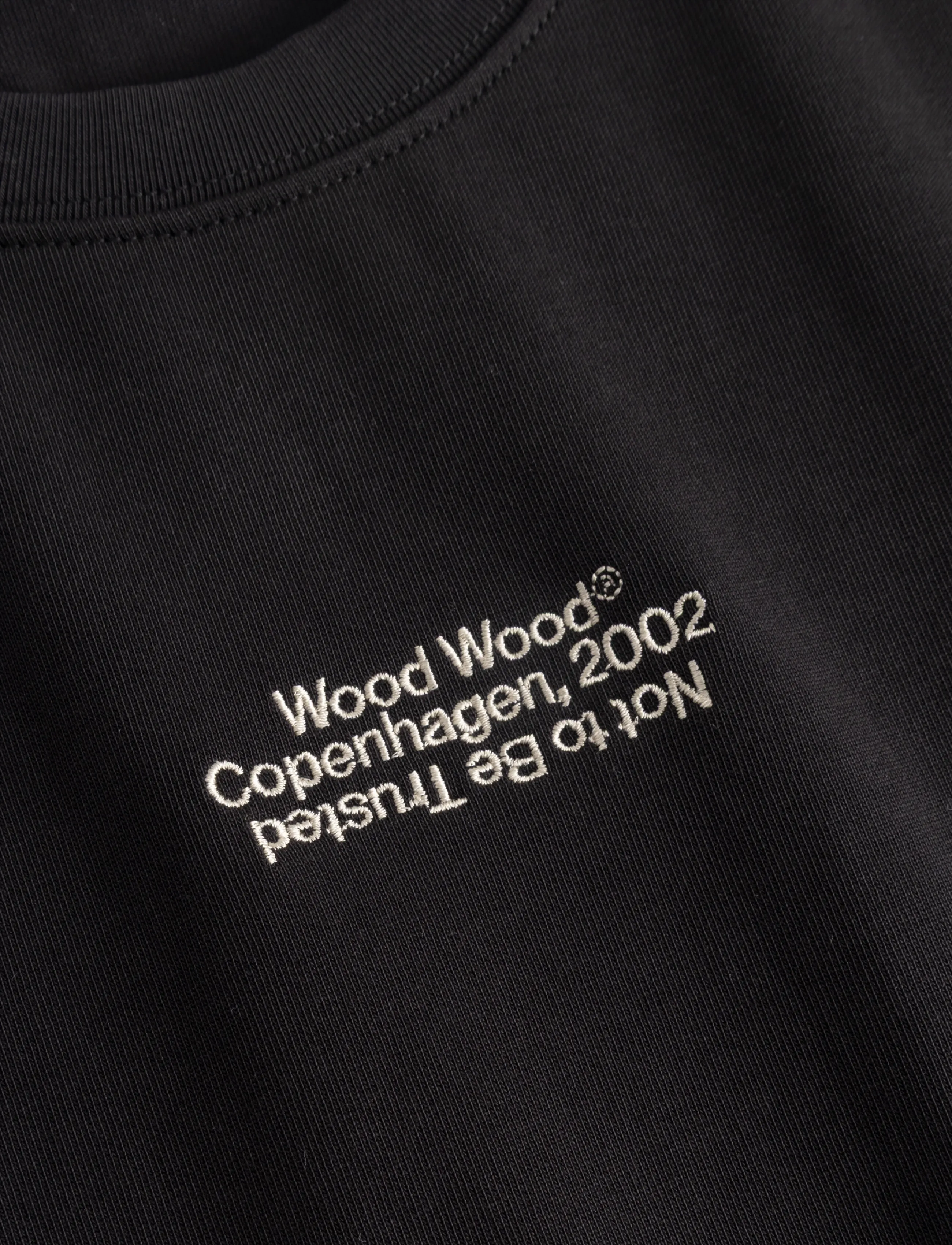 WOOD WOOD - WWRyan LS tee 25490 - långärmade t-shirts - black - 5