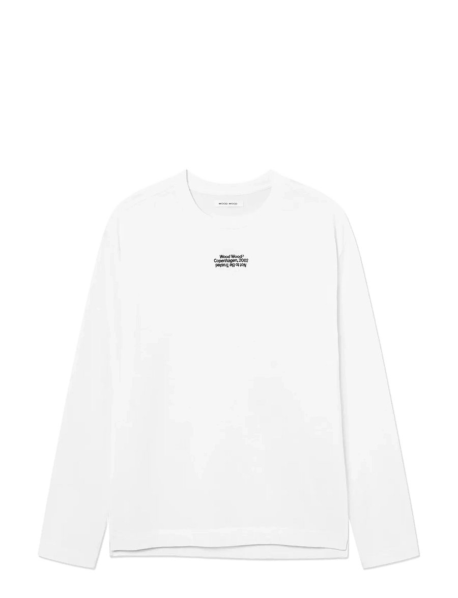 WOOD WOOD - WWRyan LS tee 25490 - langärmelige t-shirts - bright white - 1