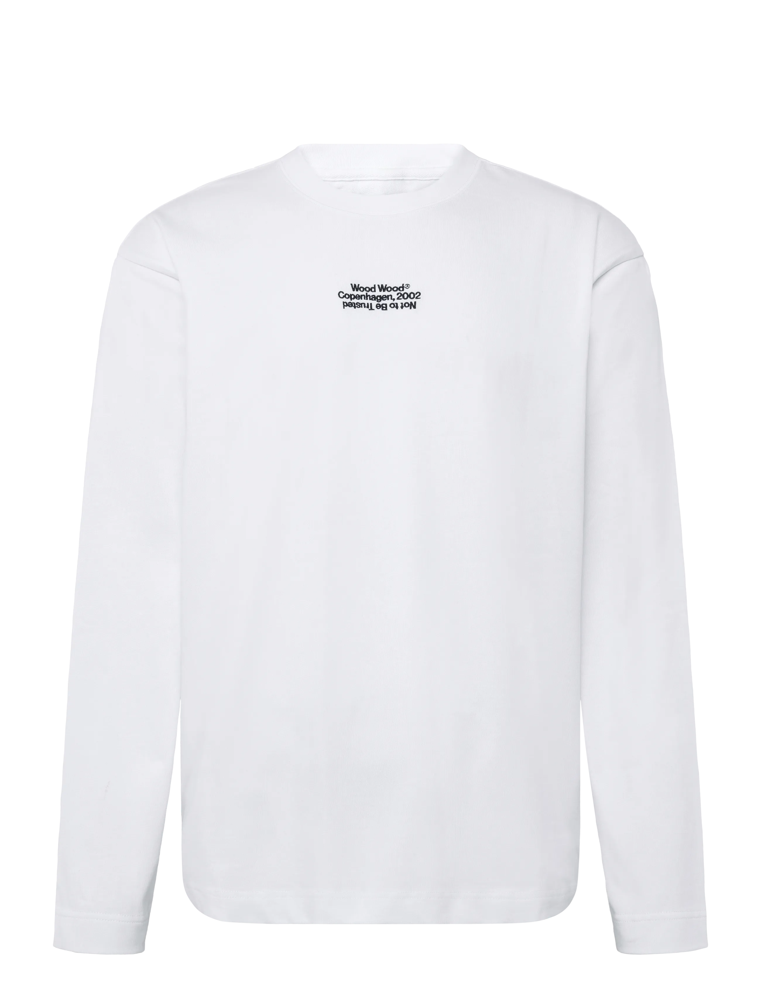 WOOD WOOD - WWRyan LS tee 25490 - long-sleeved t-shirts - bright white - 1