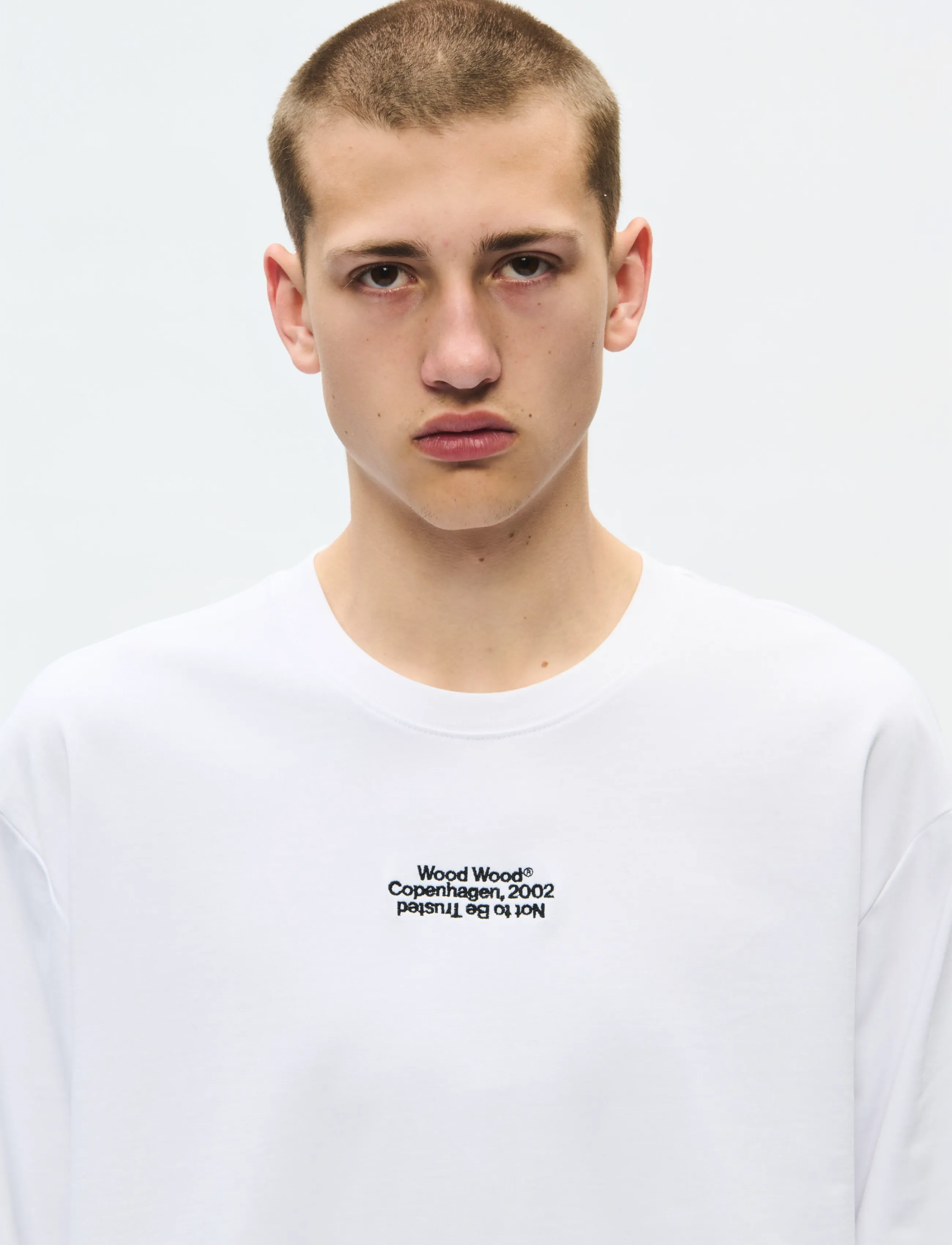 WOOD WOOD - WWRyan LS tee 25490 - langærmede t-shirts - bright white - 4