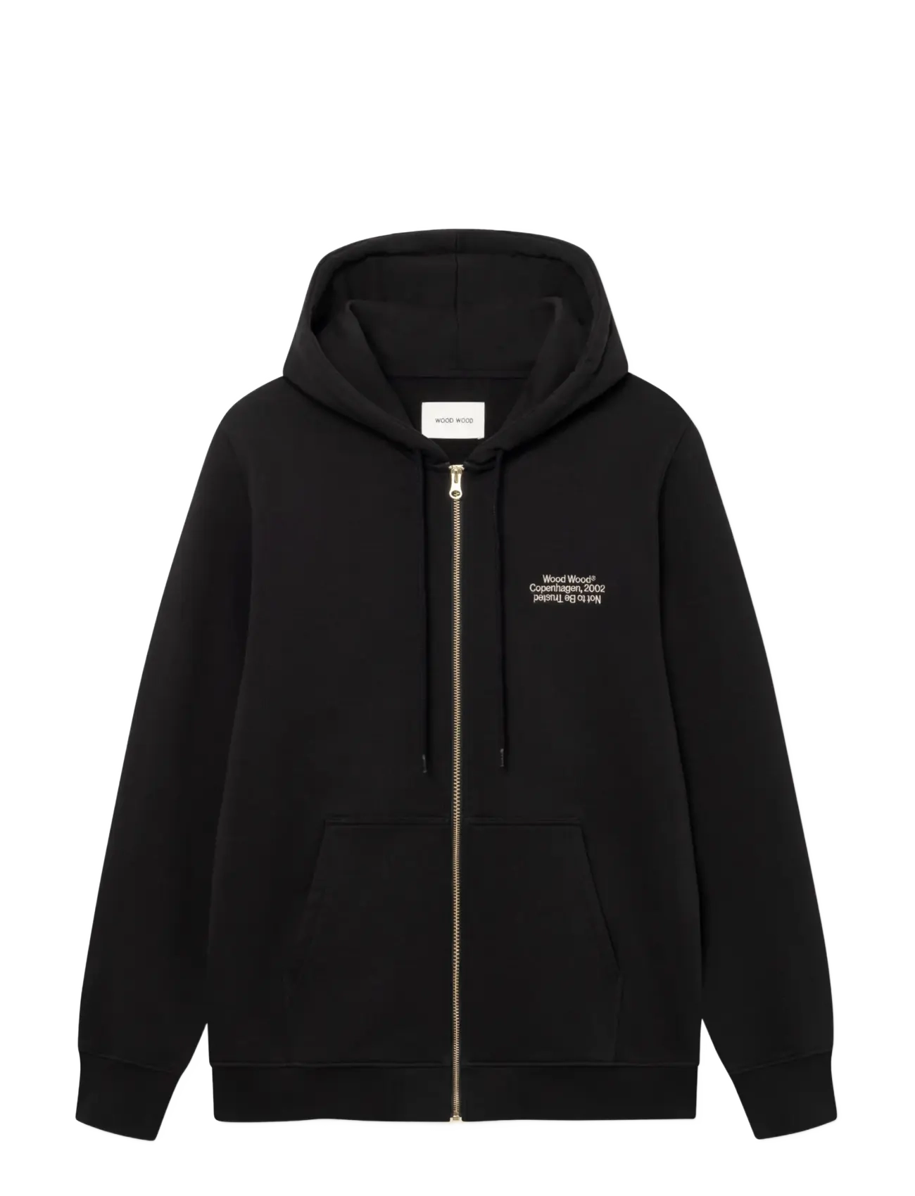 WOOD WOOD - WWIan zipper Hoodie 25429 - black - 1