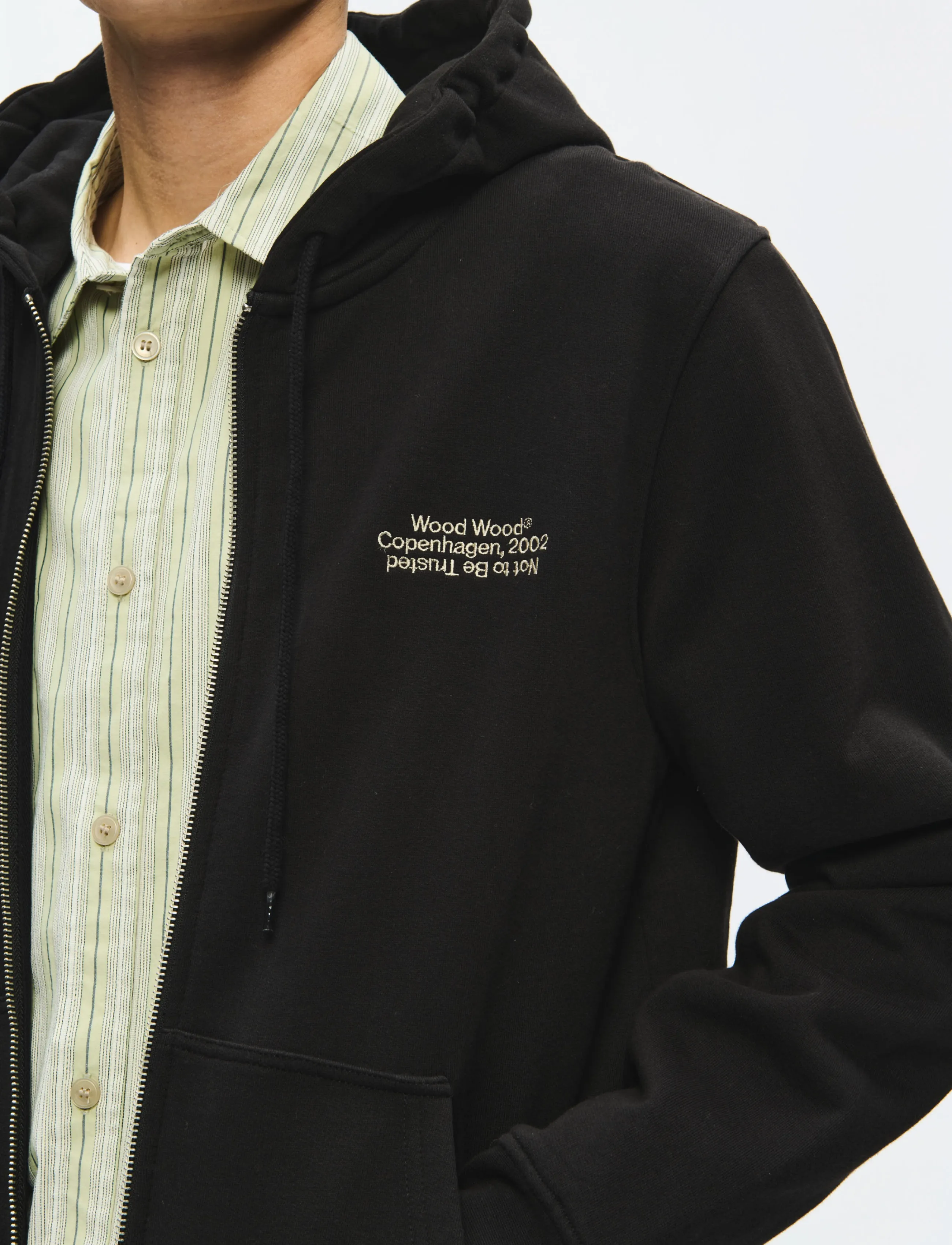 WOOD WOOD - WWIan zipper Hoodie 25429 - black - 4