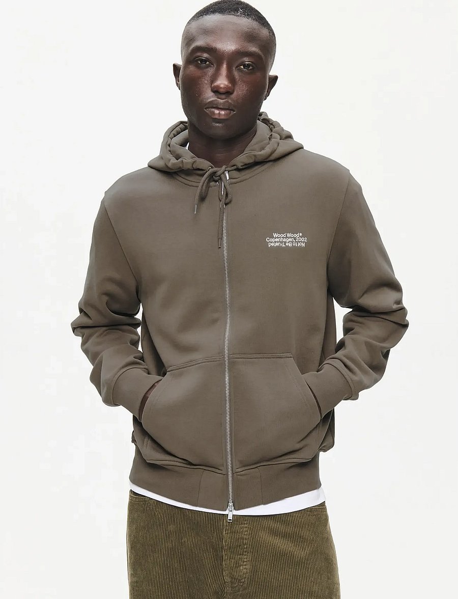 WOOD WOOD - WWIan zipper Hoodie 25429 - kapuzenpullover - crocodile - 0