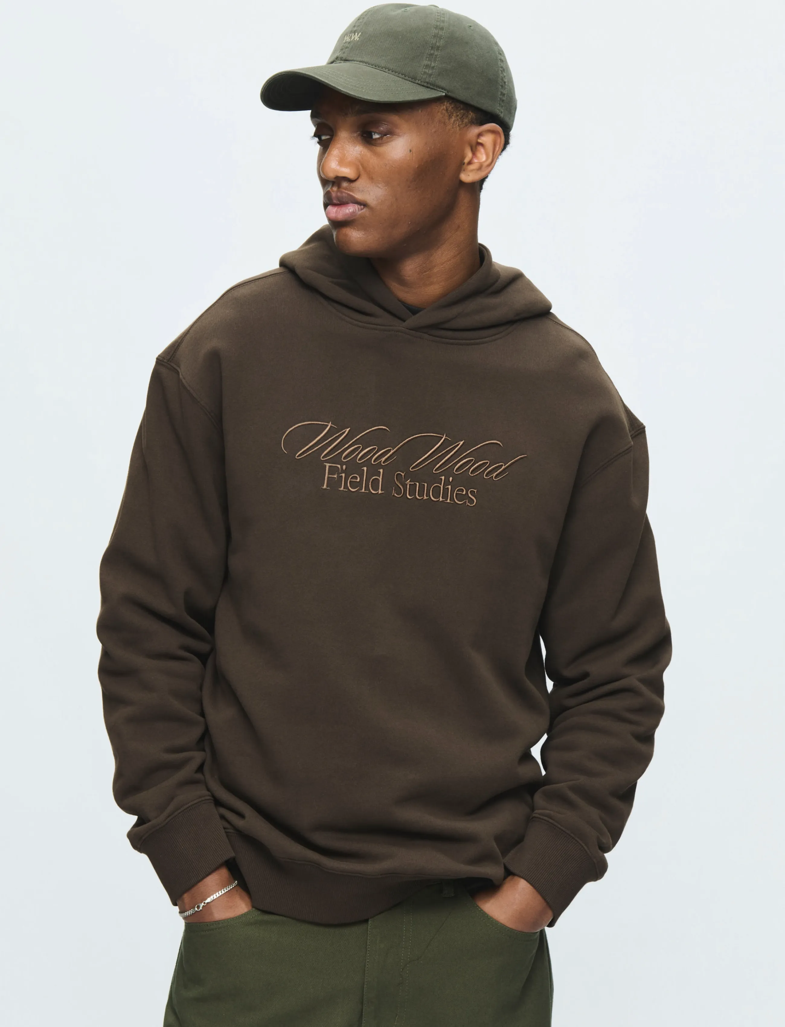 WOOD Wwwilliam Wwfs Hoodie 25398, M, Sweatshirts & Hoodies, Braun - Männerswear