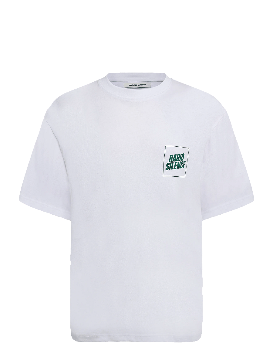 WOOD WOOD - WWGary radio tee 25220 - kurzärmelige t-shirts - bright white - 1