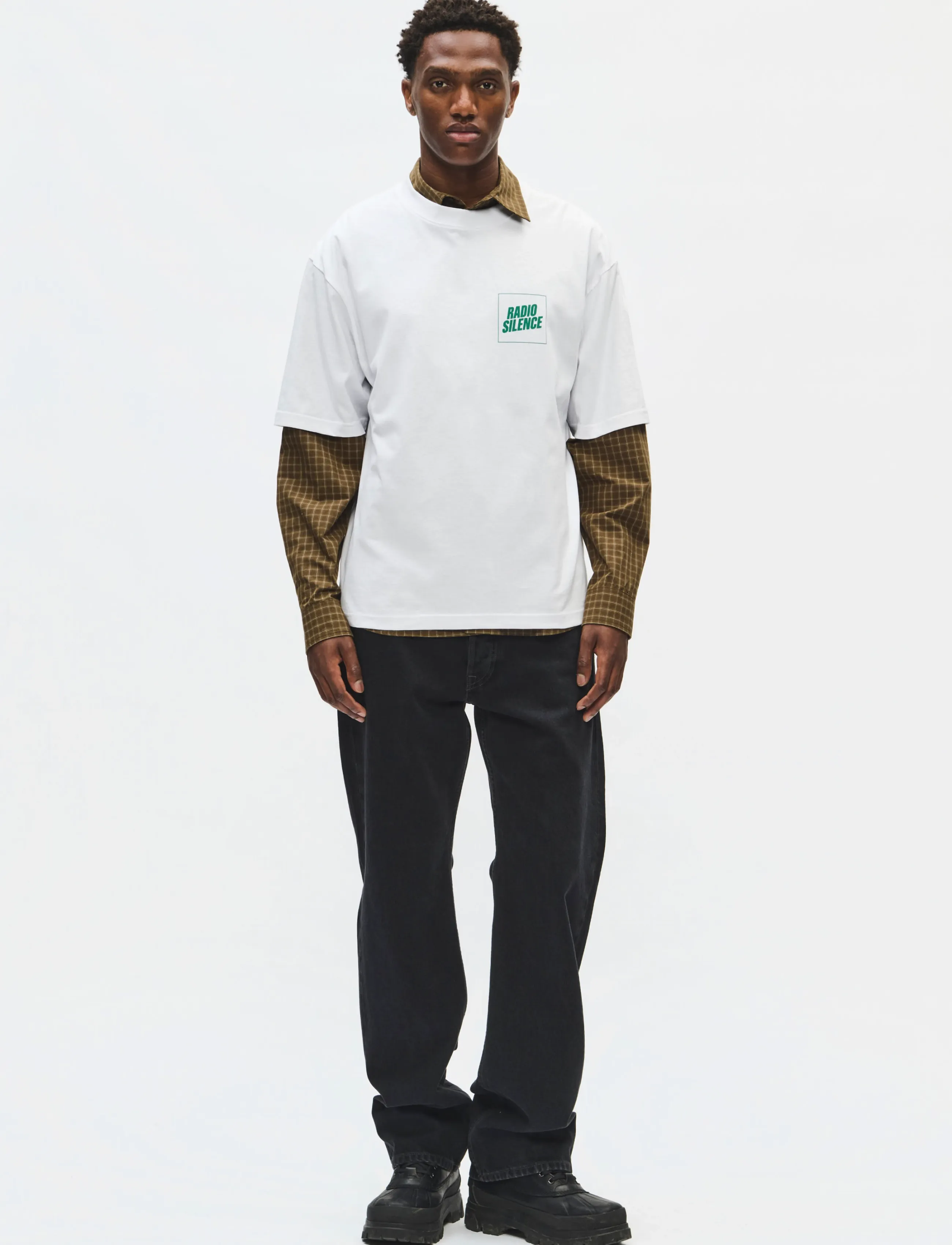 WOOD WOOD - WWGary radio tee 25220 - bright white - 4