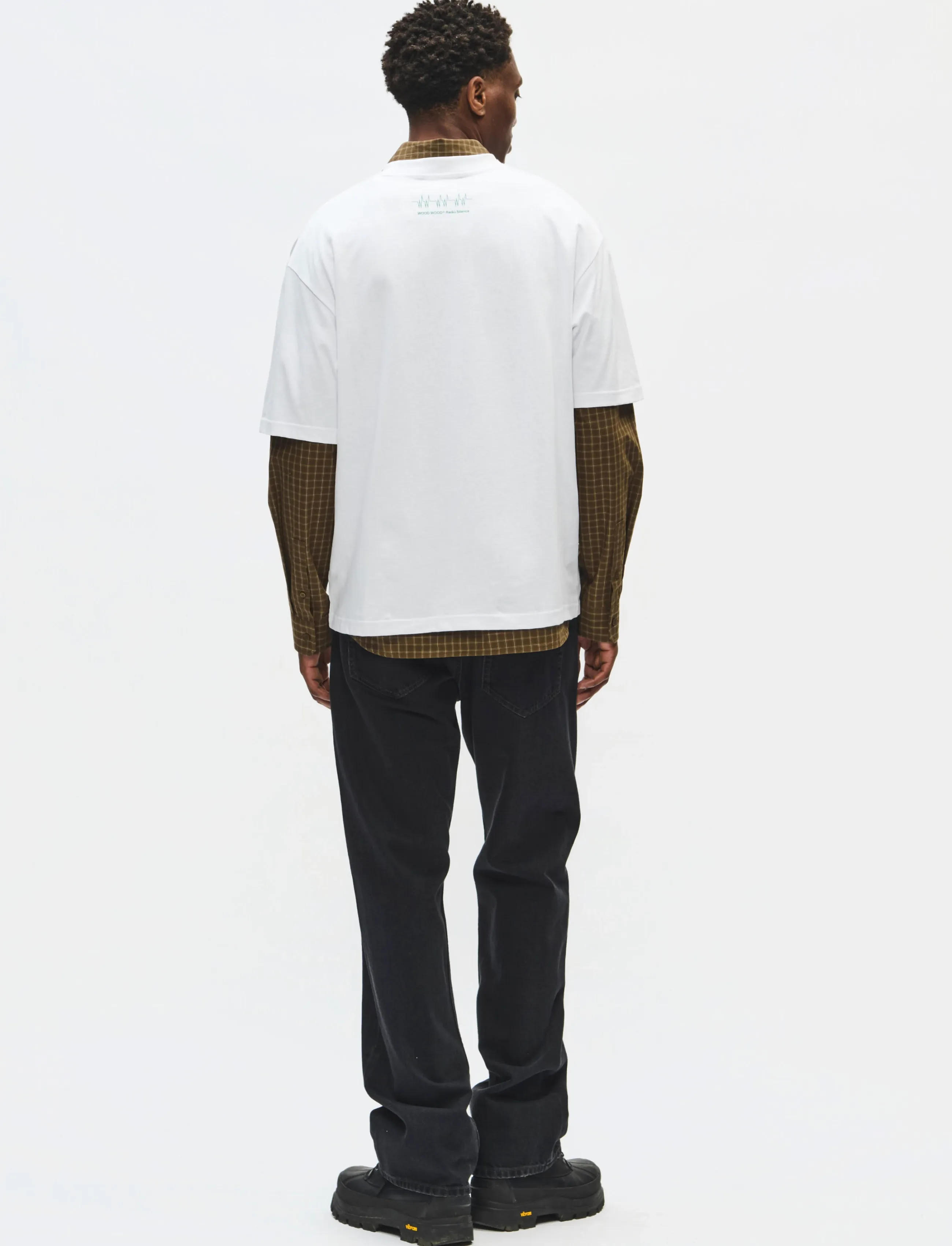 WOOD WOOD - WWGary radio tee 25220 - bright white - 5