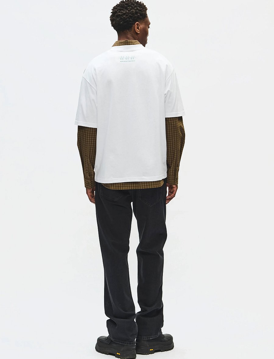 WOOD WOOD - WWGary radio tee 25220 - kurzärmelige t-shirts - bright white - 5