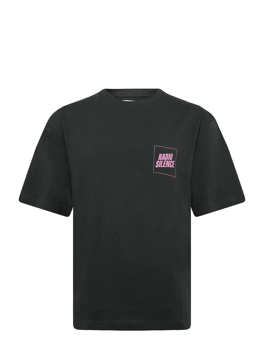 WOOD WOOD - WWGary radio tee 25220 - kurzärmelige t-shirts - pirate black - 1