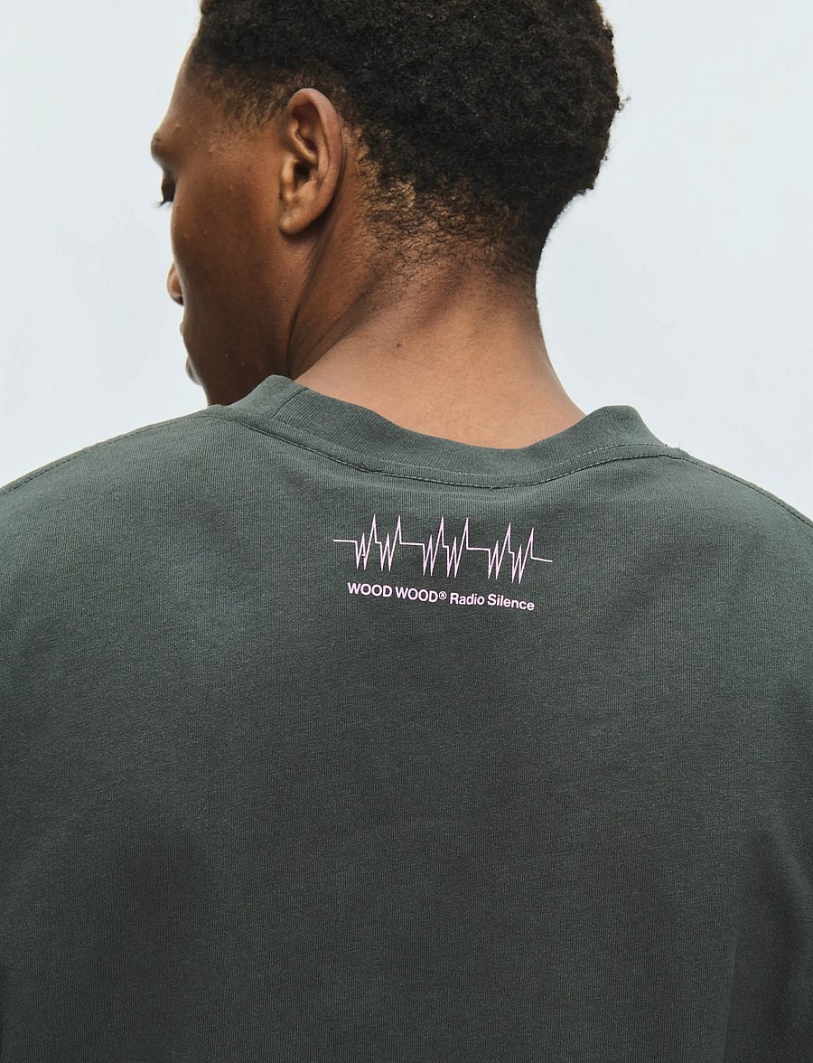 WOOD WOOD - WWGary radio tee 25220 - kurzärmelige t-shirts - pirate black - 5