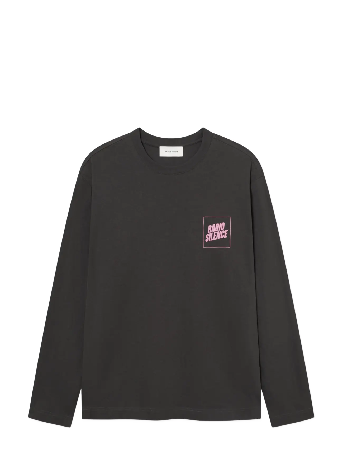 WOOD WOOD - WWRyan radio LS tee 25220 - pikkade varrukatega t-särgid - pirate black - 1