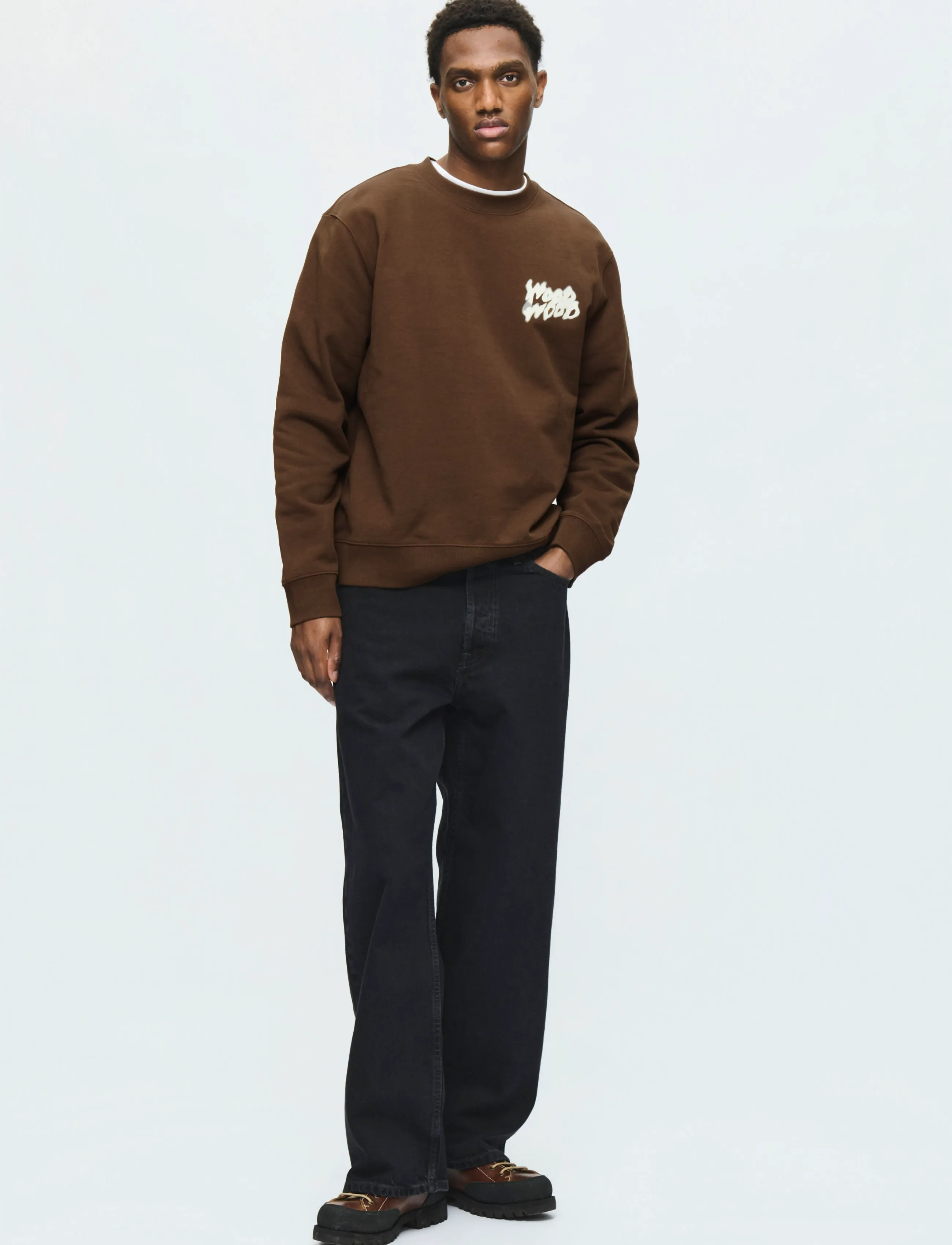 WOOD WOOD - WWColter cloud crew neck 25211 - shop efter stil - desert palm - 2
