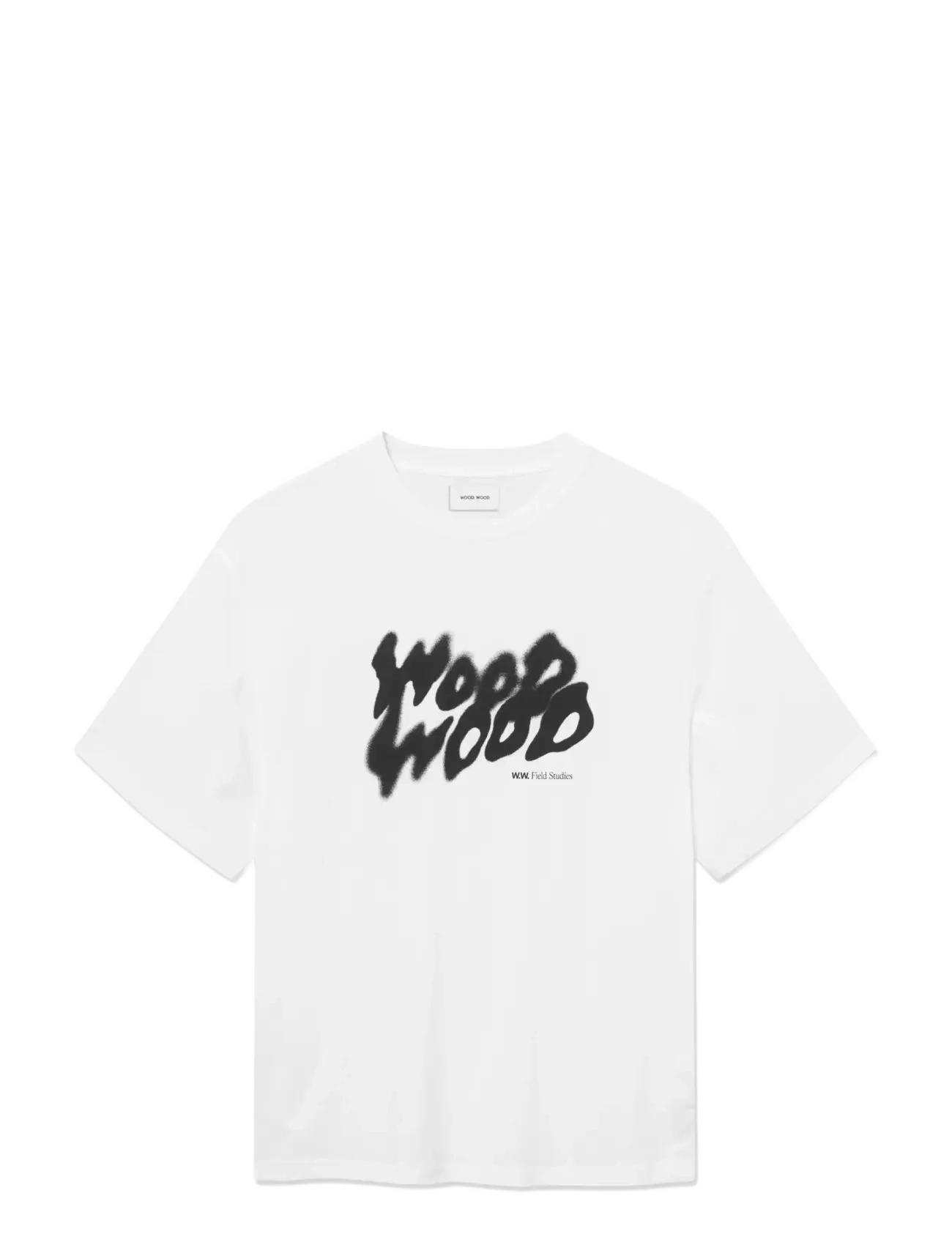 WOOD WOOD - WWBobby cloud tee 25493 - kurzärmelige t-shirts - bright white - 1