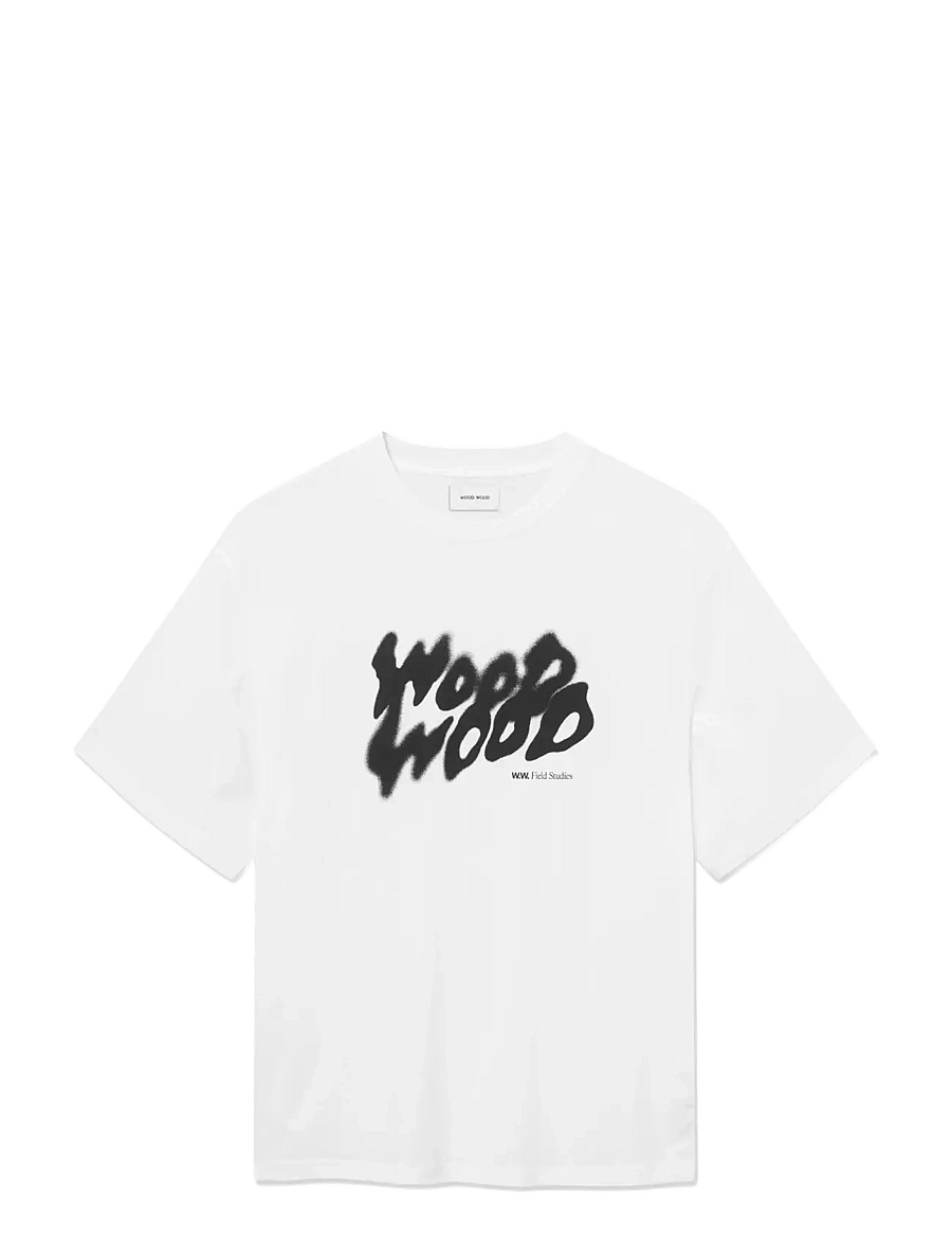 WOOD WOOD - WWBobby cloud tee 25493 - kortærmede t-shirts - bright white - 1