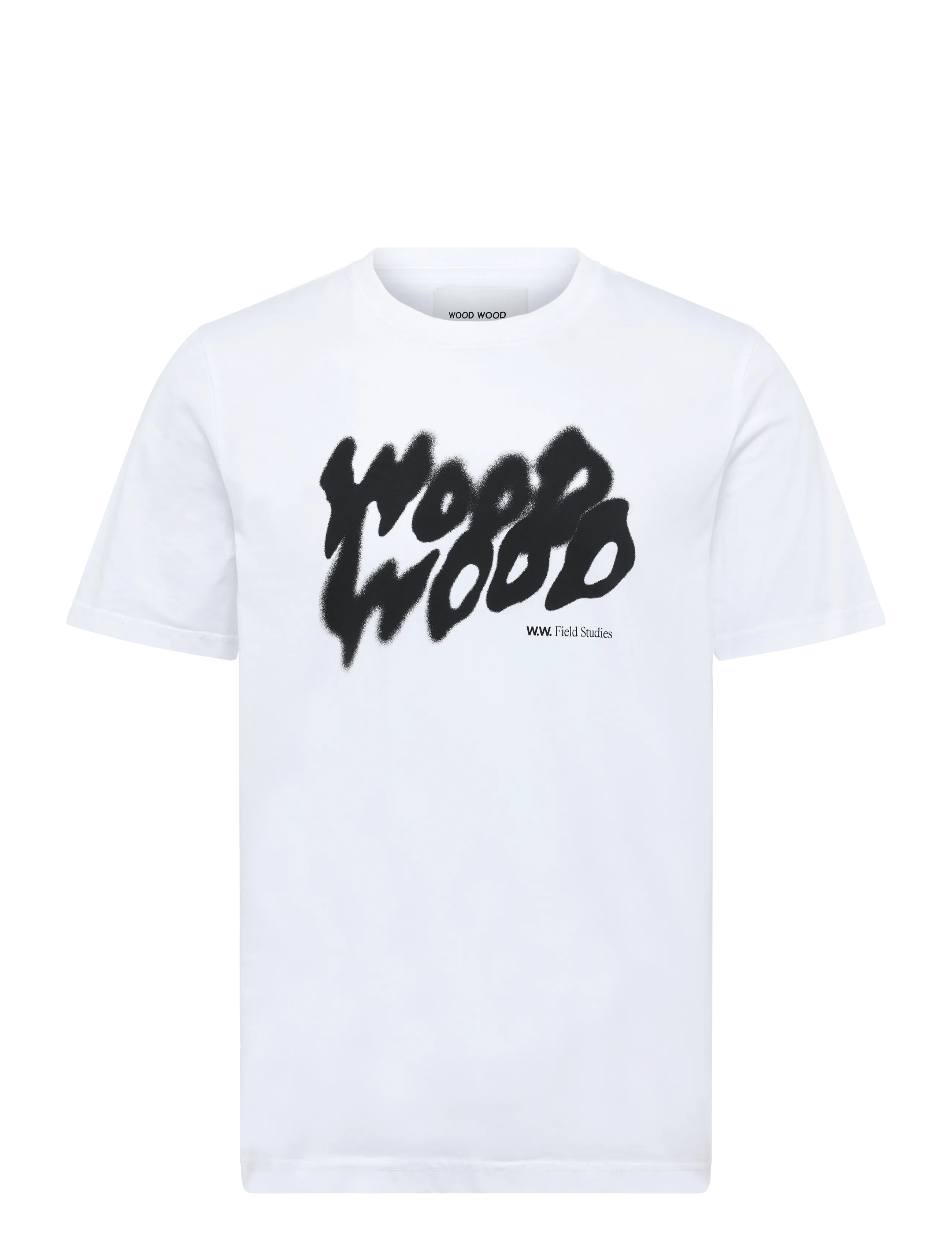 WOOD WOOD - WWBobby cloud tee 25493 - short-sleeved t-shirts - bright white - 1