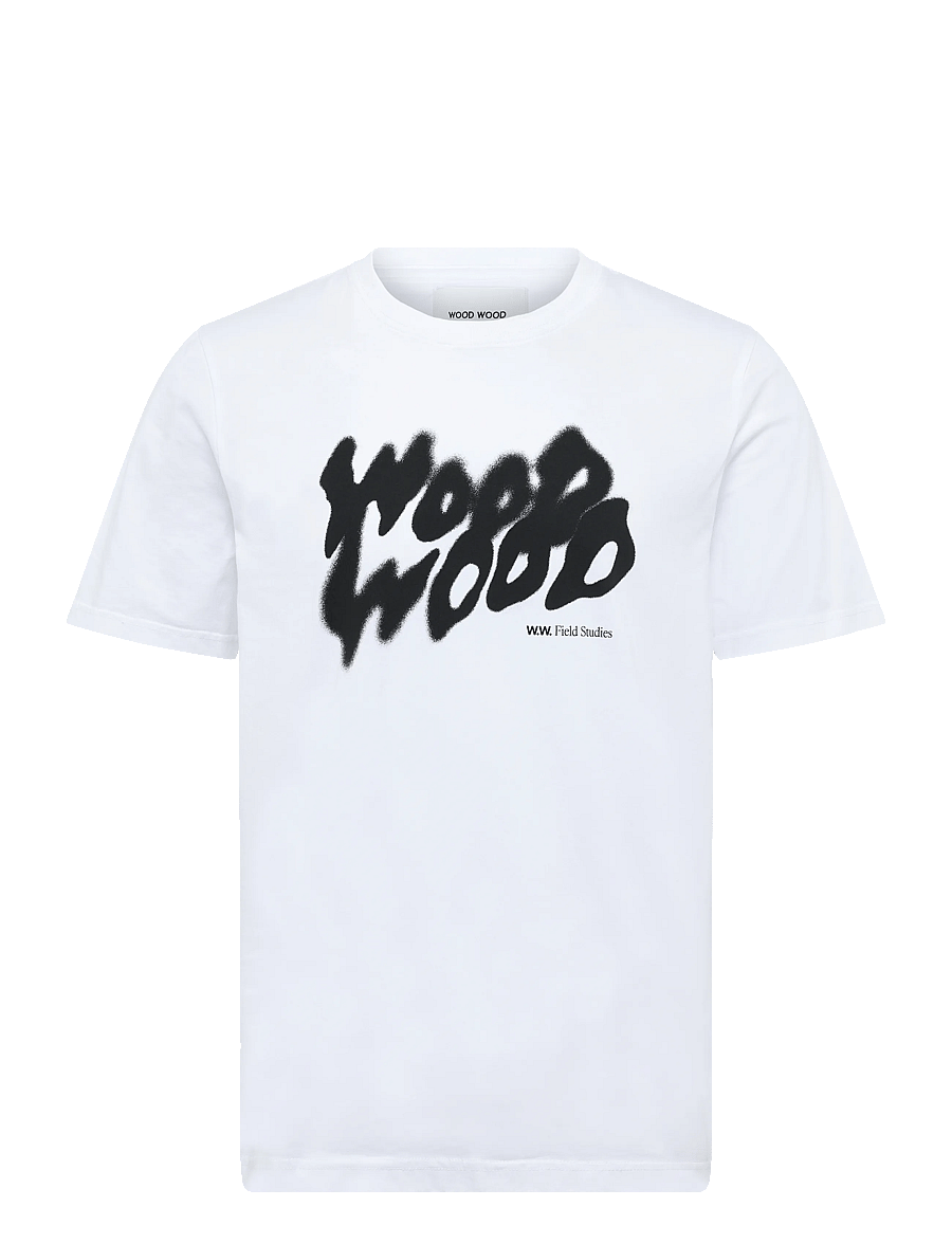 WOOD WOOD - WWBobby cloud tee 25493 - short-sleeved t-shirts - bright white - 1