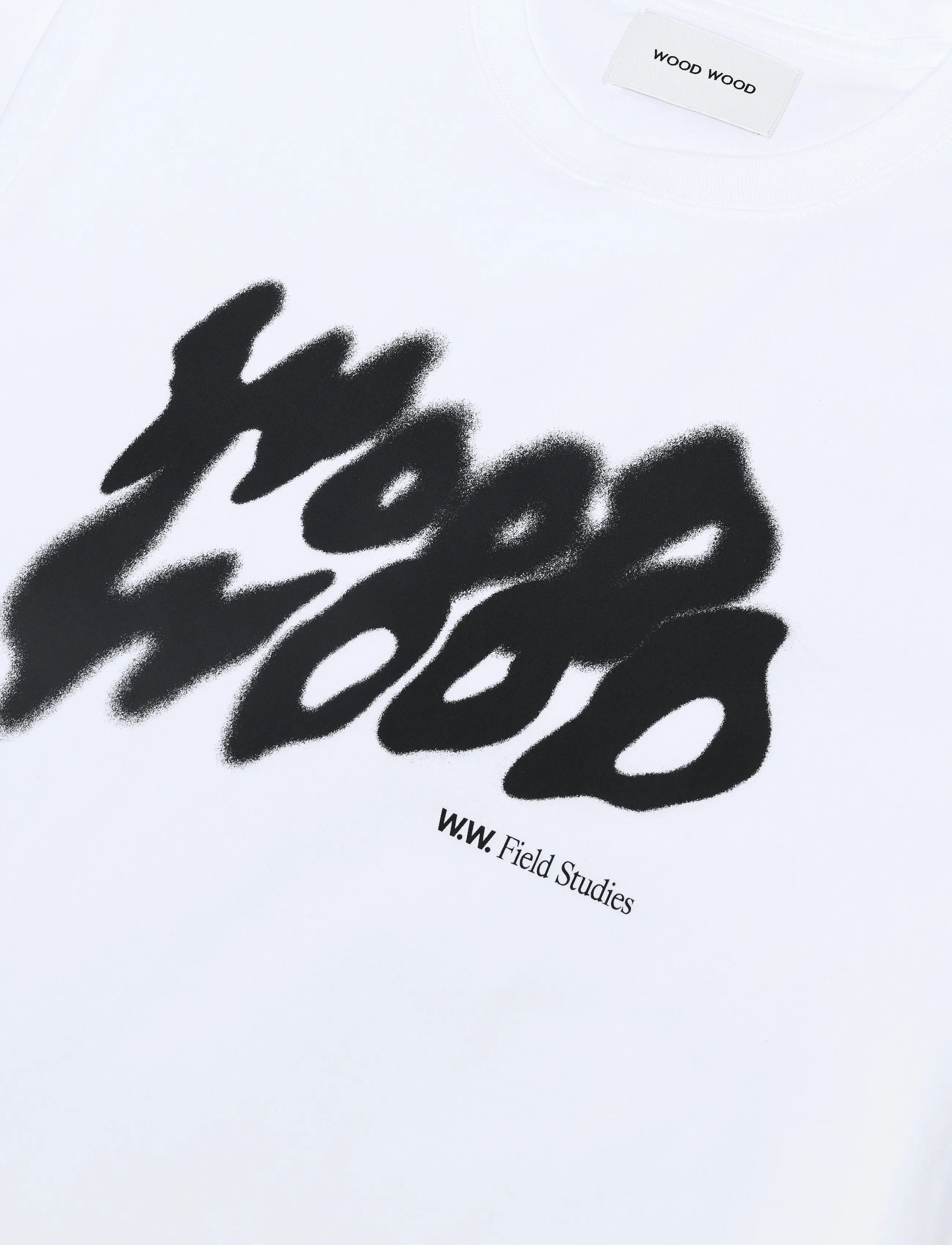 WOOD WOOD - WWBobby cloud tee 25493 - short-sleeved t-shirts - bright white - 3