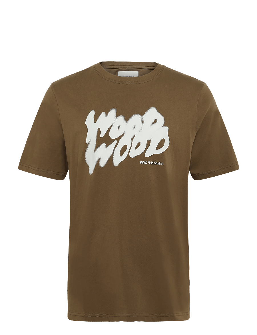 WOOD WOOD - WWBobby cloud tee 25493 - short-sleeved t-shirts - desert palm - 1