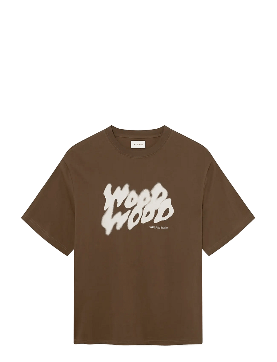 WOOD WOOD - WWBobby cloud tee 25493 - kurzärmelige t-shirts - desert palm - 1