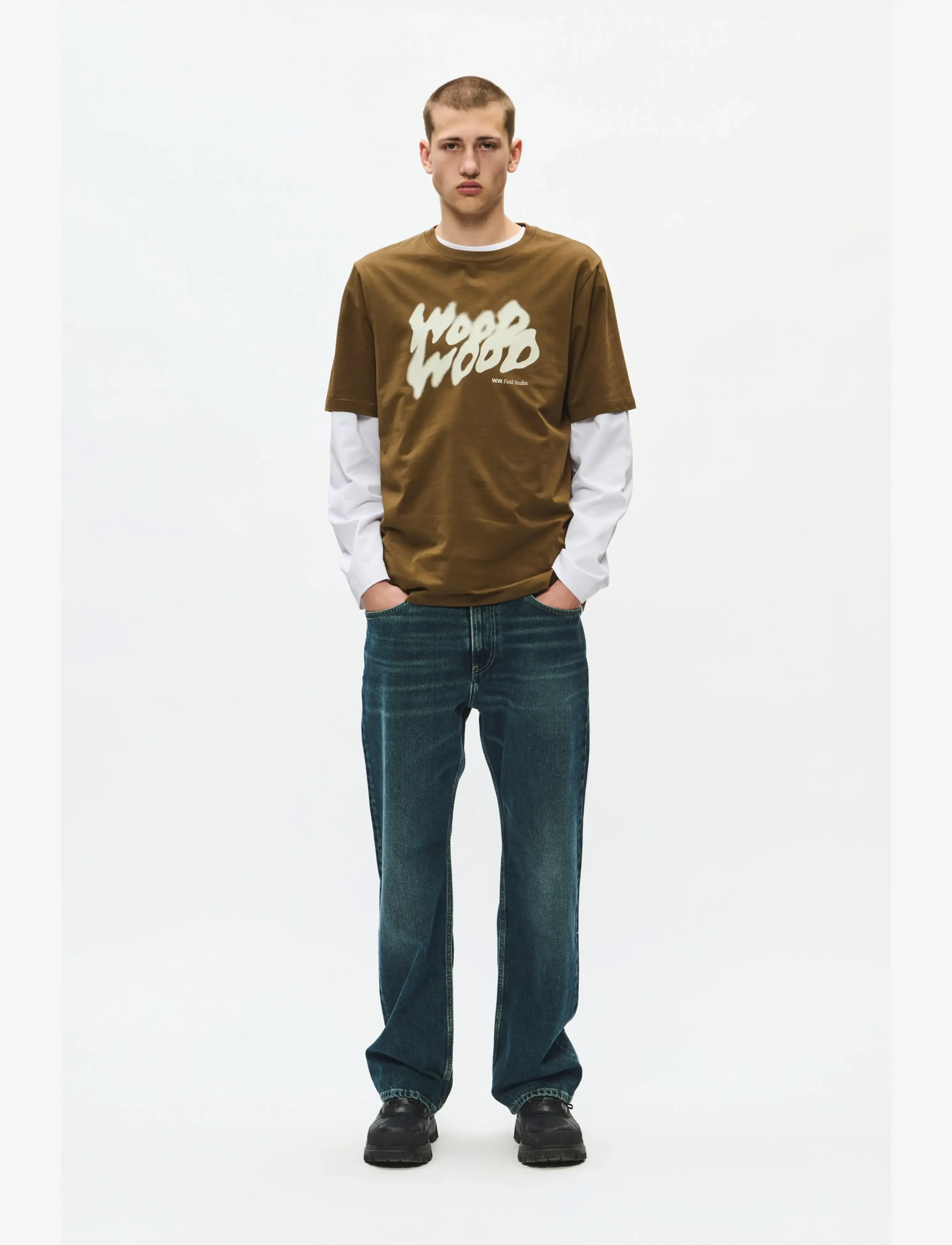 WOOD WOOD - WWBobby cloud tee 25493 - kurzärmelige t-shirts - desert palm - 2