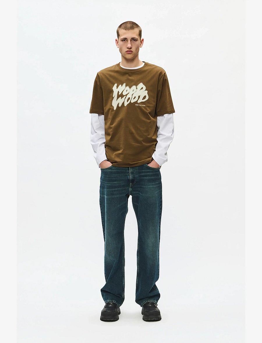 WOOD WOOD - WWBobby cloud tee 25493 - kurzärmelige t-shirts - desert palm - 2