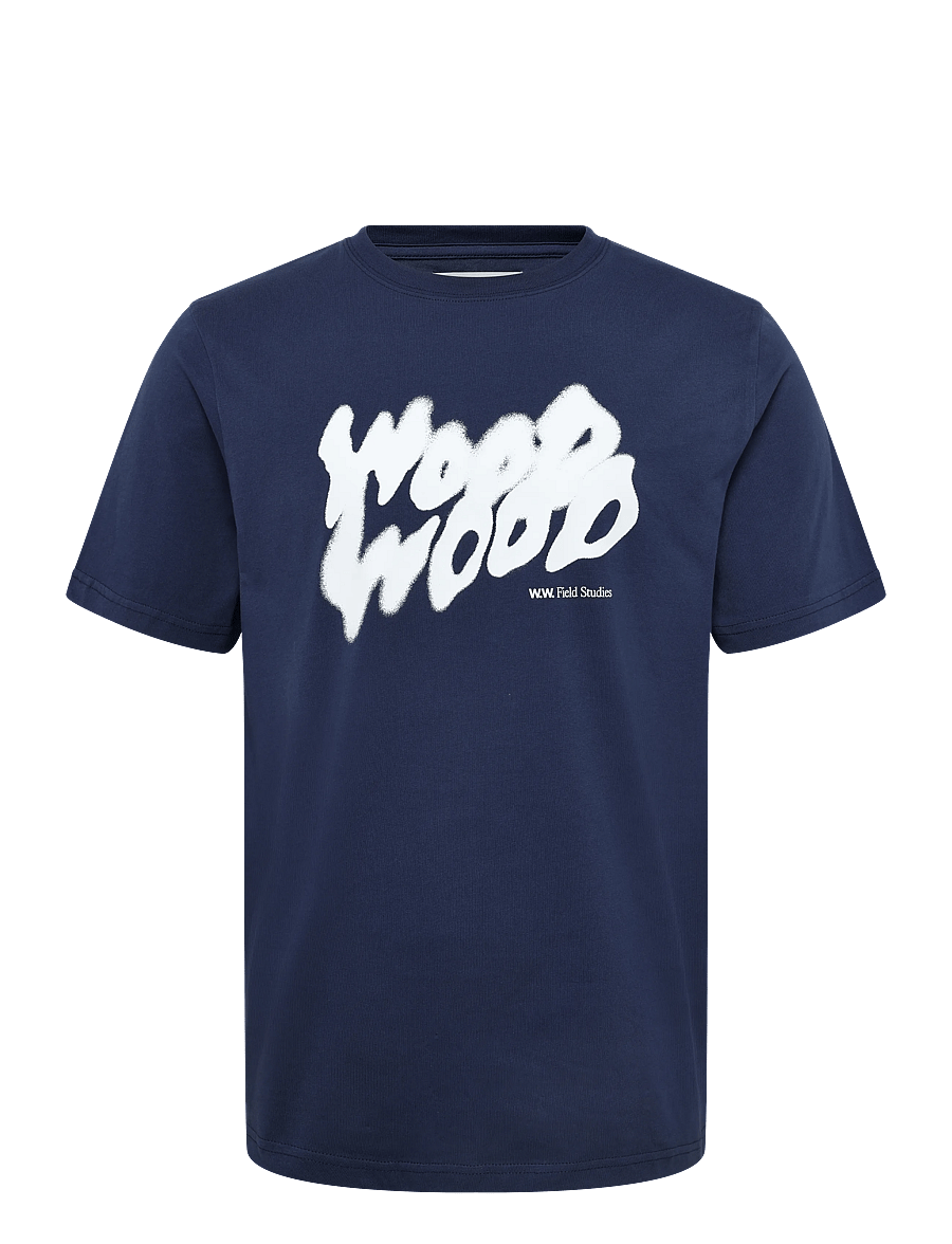 WOOD WOOD - WWBobby cloud tee 25493 - short-sleeved t-shirts - naval academy - 1