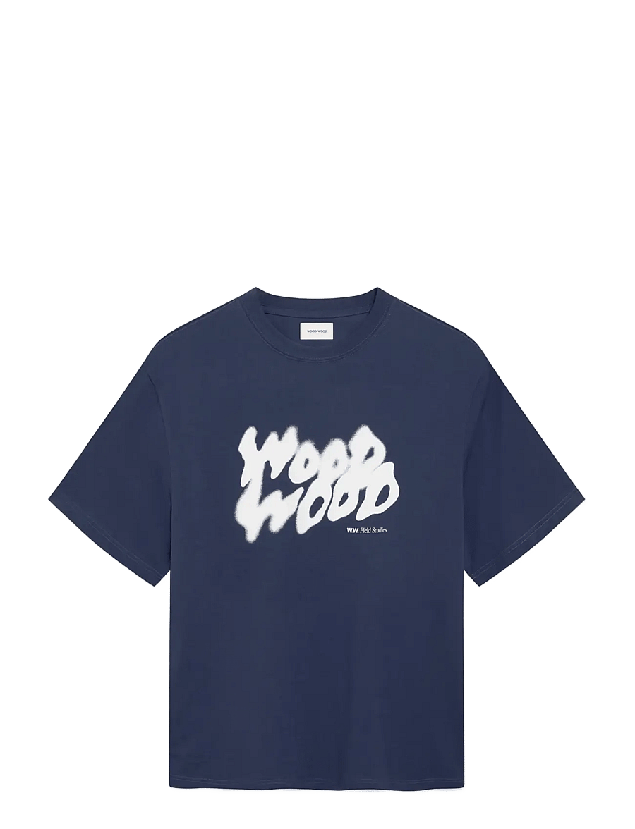 WOOD WOOD - WWBobby cloud tee 25493 - kurzärmelige t-shirts - naval academy - 1