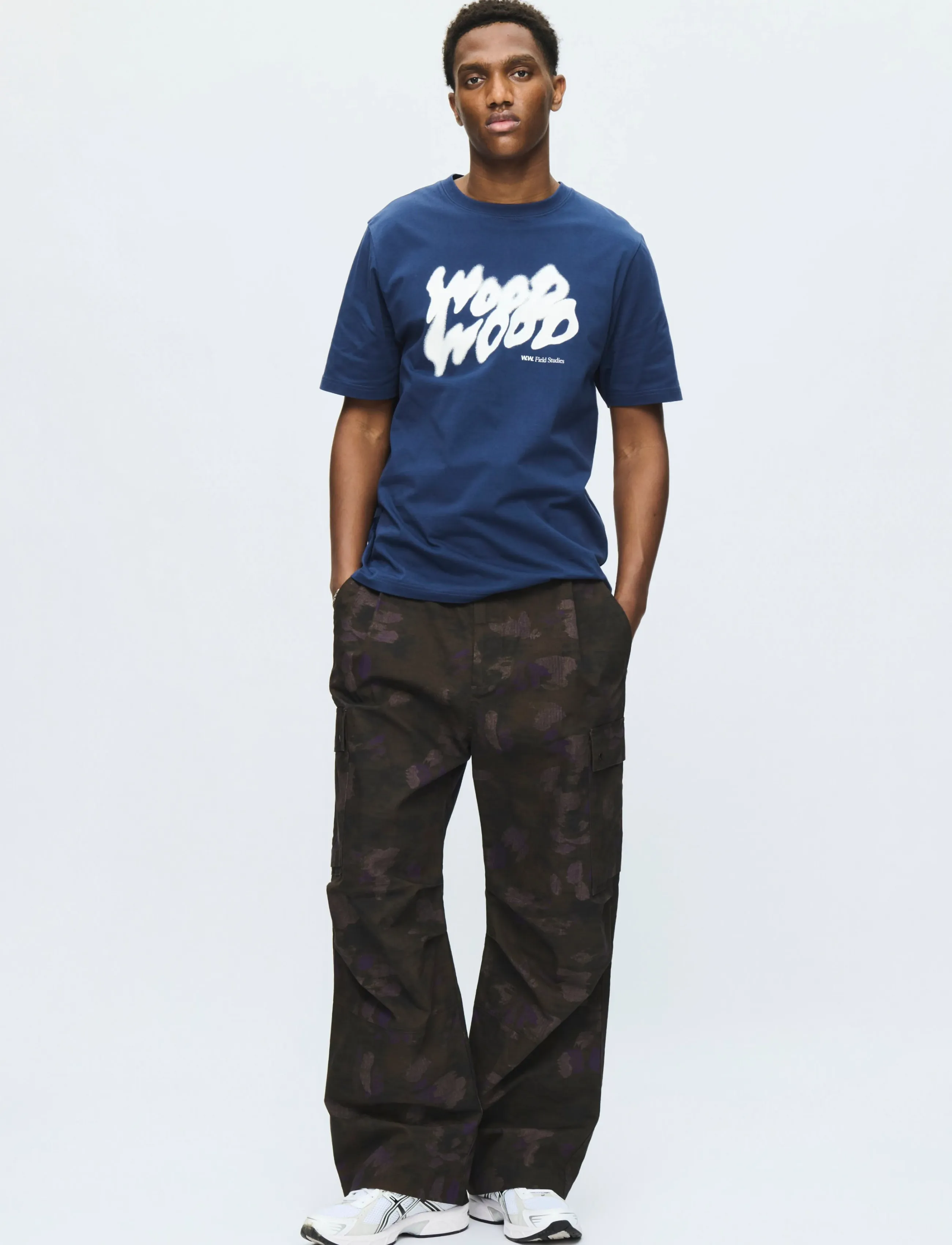 WOOD WOOD WWBobby cloud tee 25493 - T-Shirts - NAVAL ACADEMY / navy