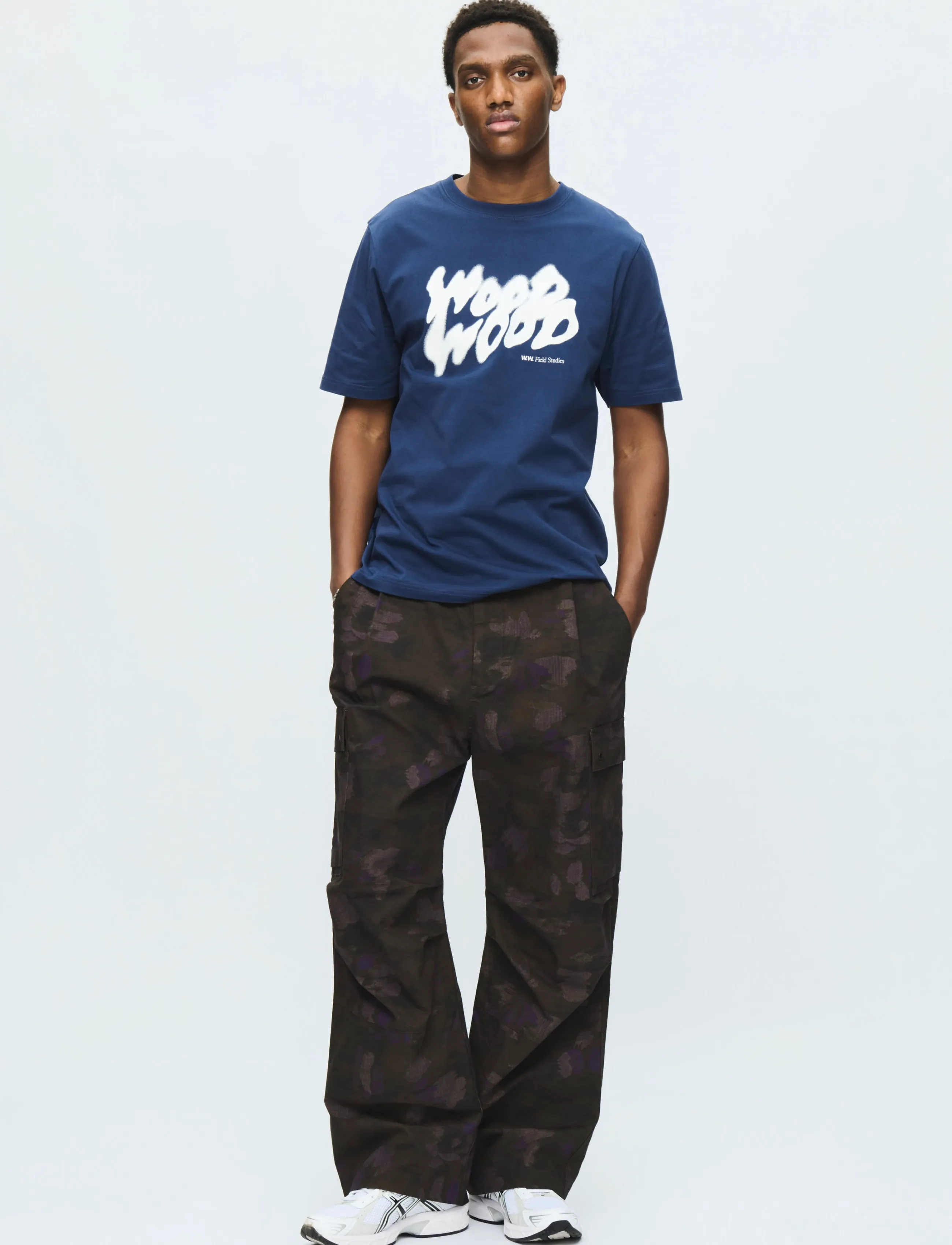 WOOD WOOD - WWBobby cloud tee 25493 - kurzärmelige t-shirts - naval academy - 2