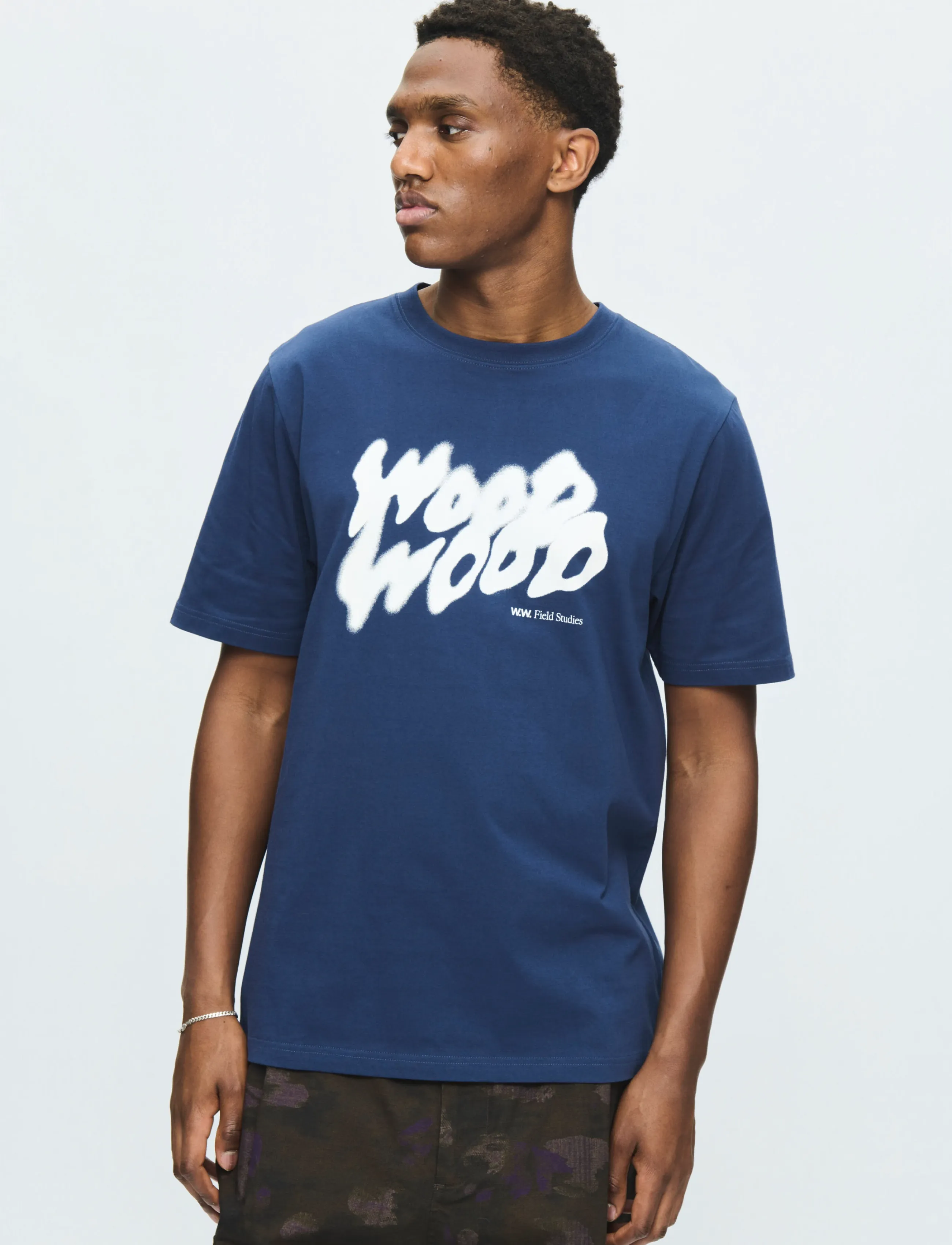 WOOD WOOD - WWBobby cloud tee 25493 - kurzärmelige t-shirts - naval academy - 4