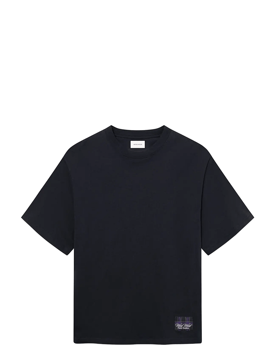 WOOD WOOD - WWGary field tee 25220 - kortærmede t-shirts - black - 1